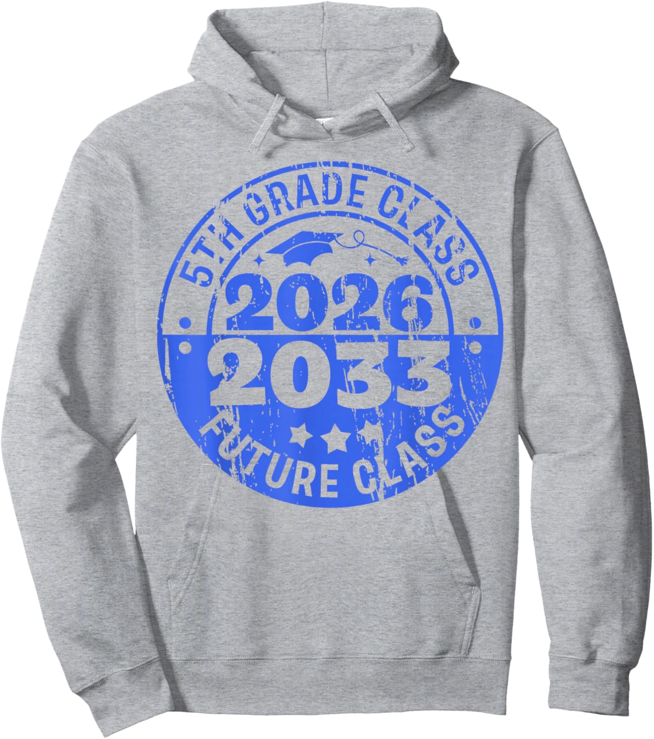 Royal Blue Future Class of 2033 5th Grade Graduation Boy Kid Hoodie - Hoodie | Ash