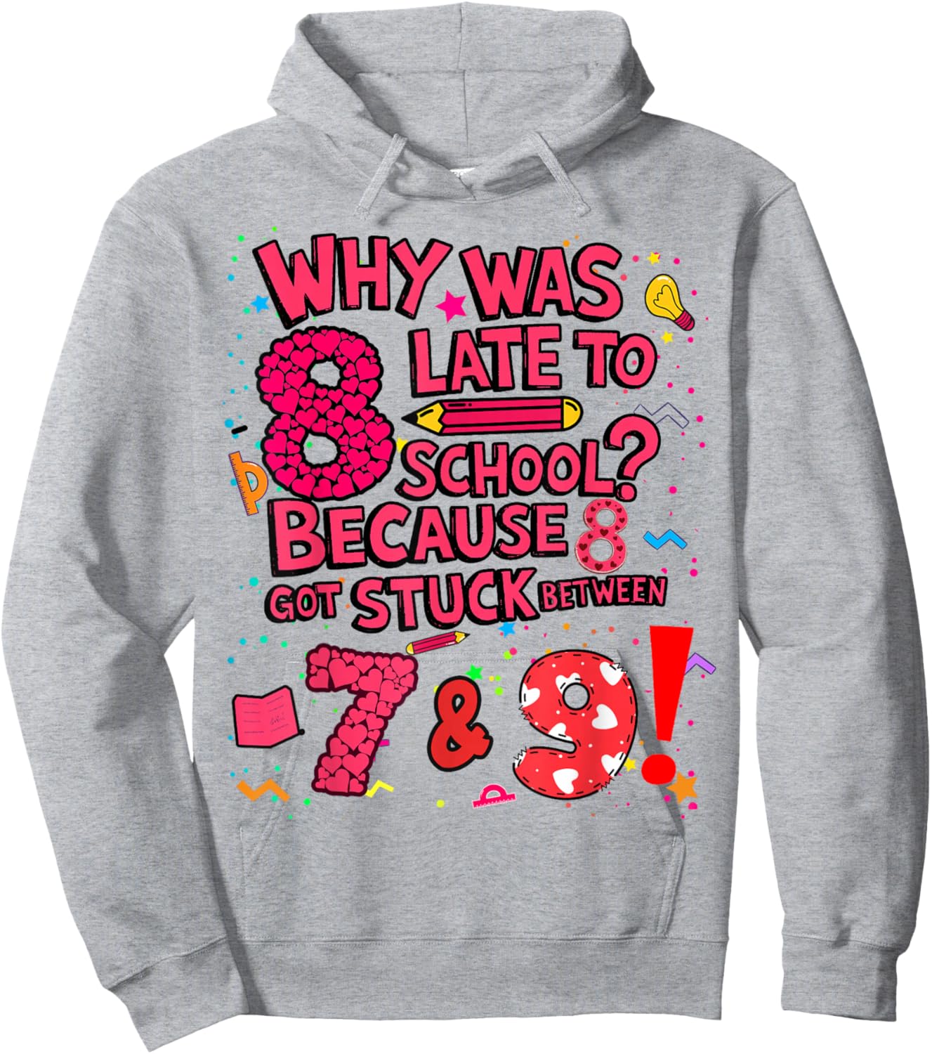 Maths Fancy Dress Idea for Girls Maths Outfit with Numbers Hoodie - Hoodie | Ash