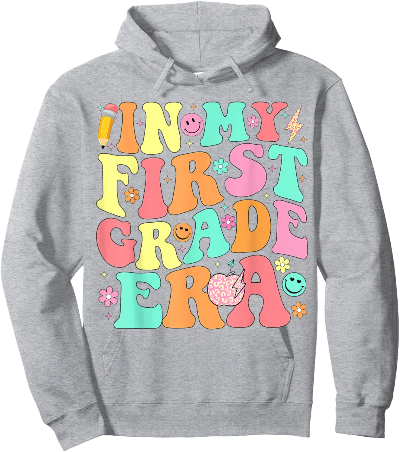 in My First Grade Era 1st Grade Teacher Back to School Hoodie - Hoodie | Ash