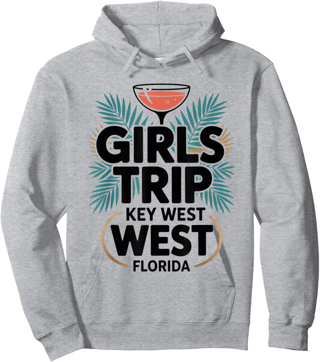 Girl's Trip Key West Women Girls Besties Florida Vacay Hoodie - Hoodie | Ash