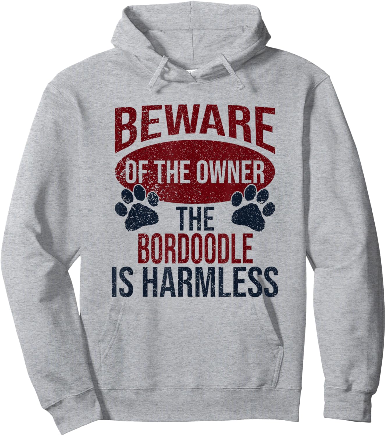 Beware - Dog Dad Dog Mom Bordoodle Dog Owner Women Hoodie - Hoodie | Ash