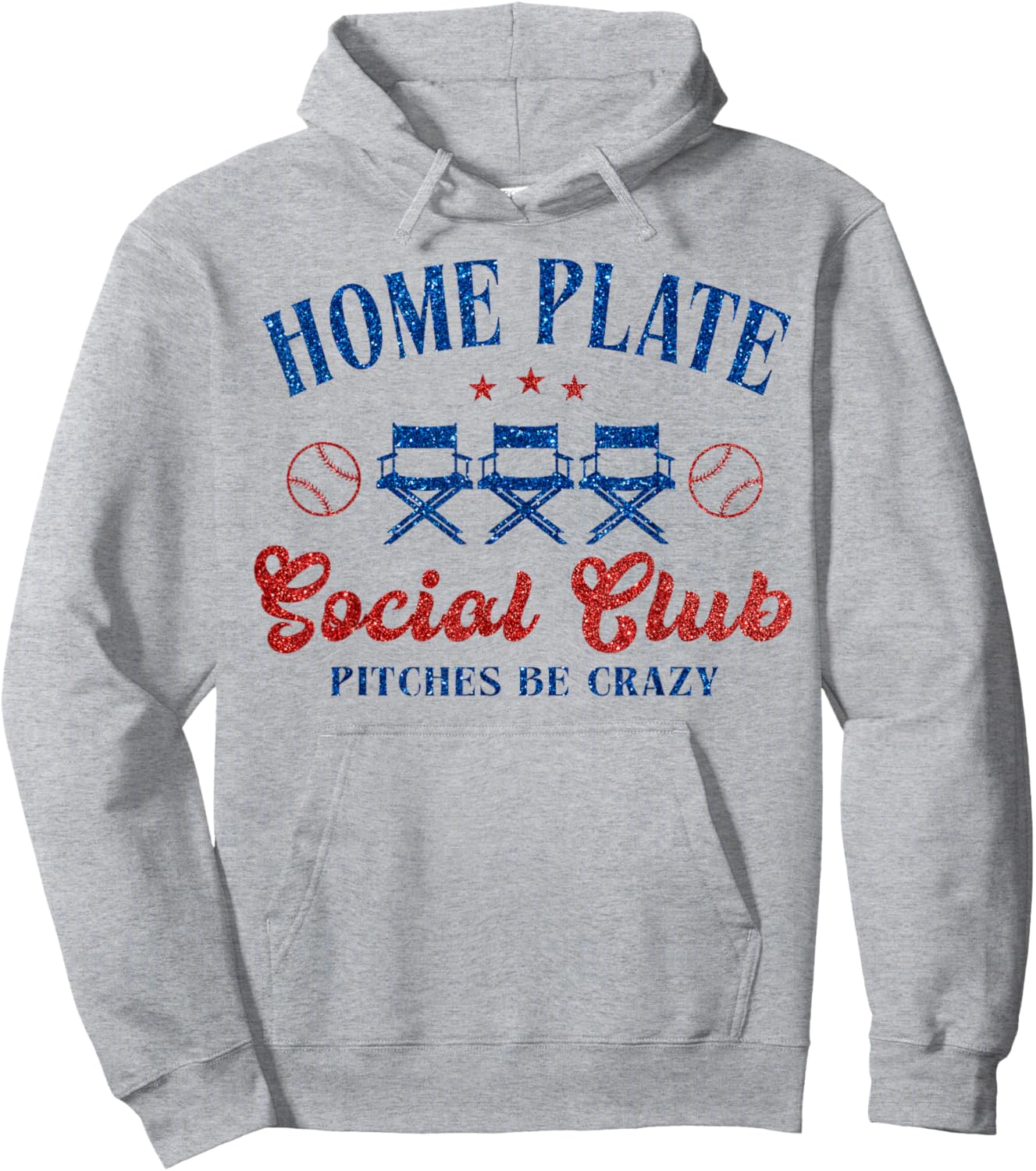 Home Plate Social Club Pitches Be Crazy Hoodie - Hoodie | Ash