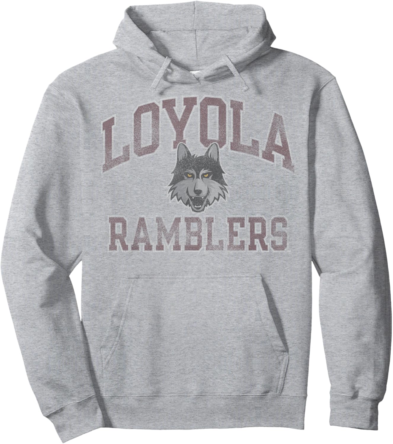Loyola Chicago Ramblers Vintage Worn Gray Hoodie - Hoodie | Ash
