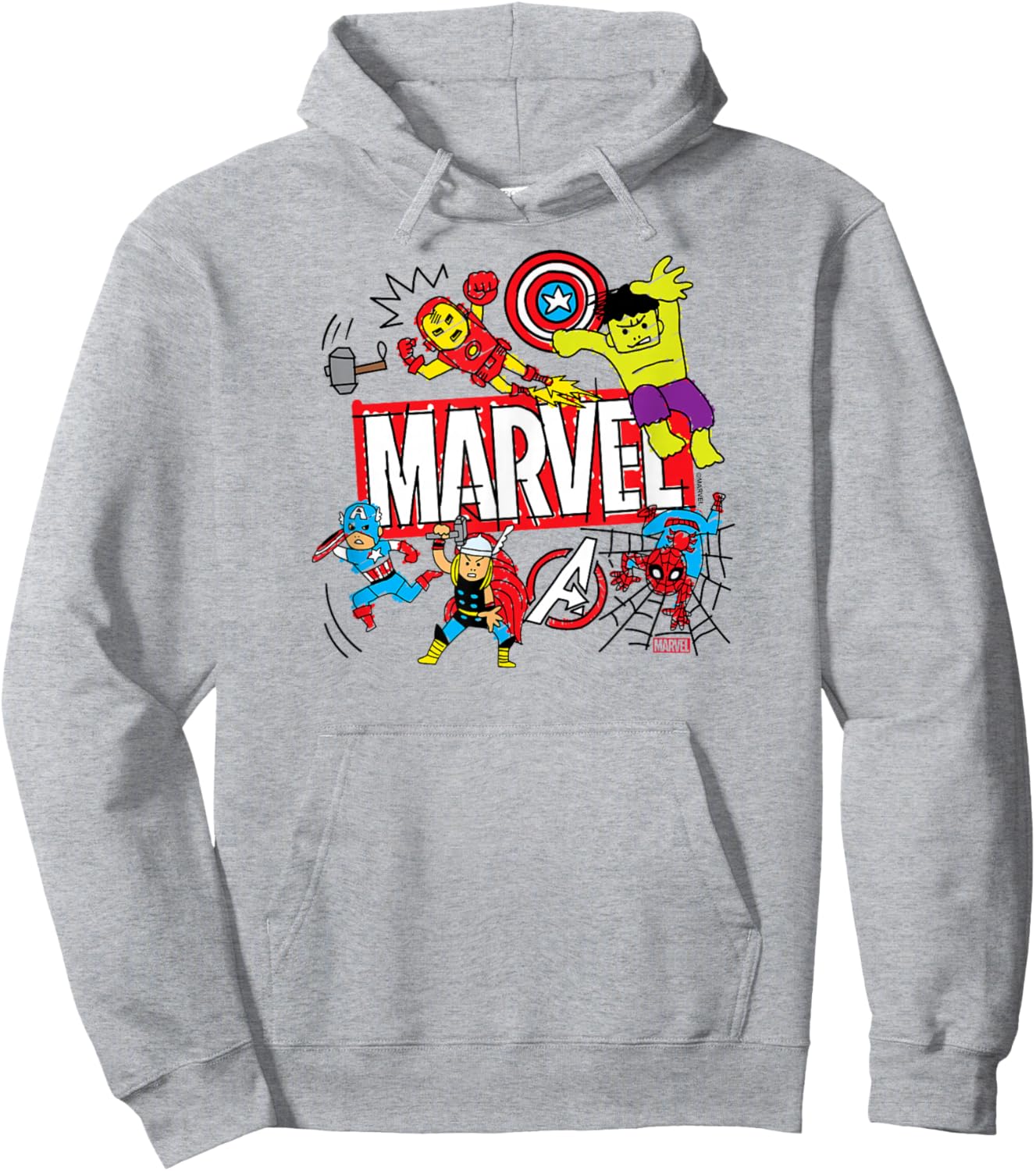 Marvel - Sketch Hoodie - Hoodie | Ash
