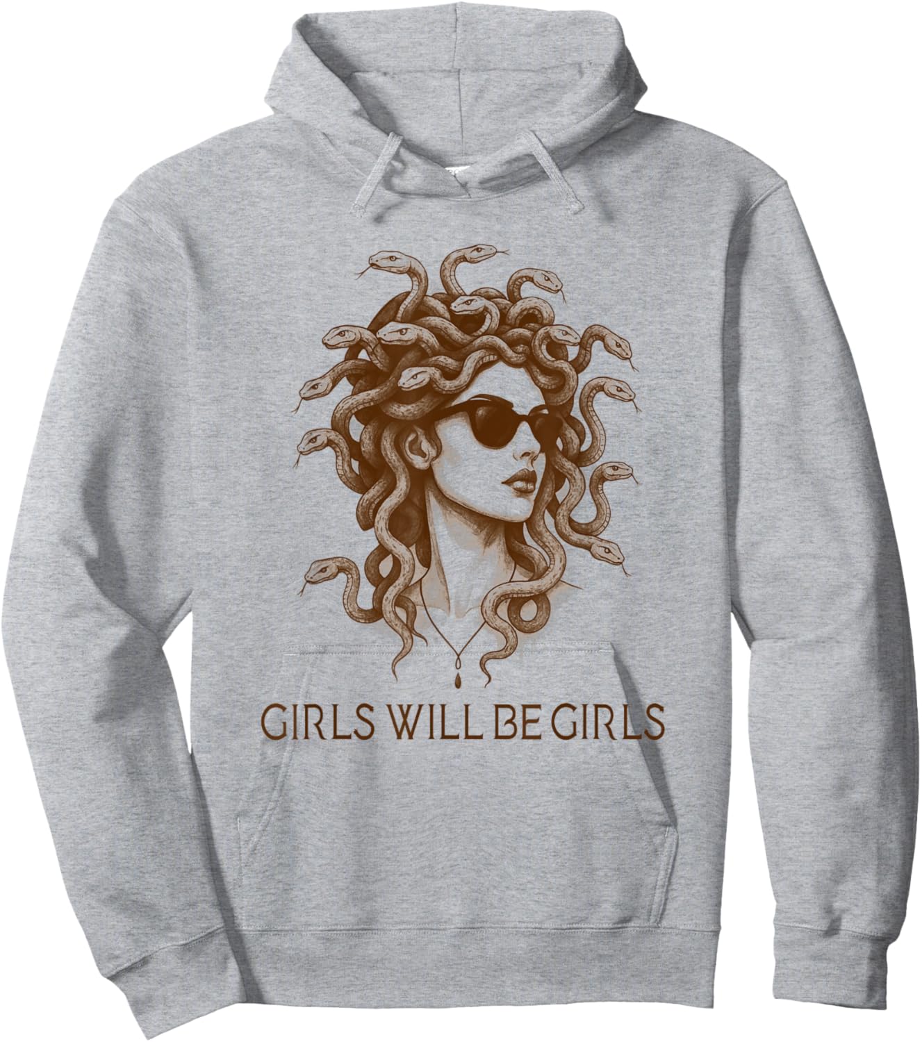 Girls Will Be Girls Feminist Medusa Feminism Greek Mythology Hoodie - Hoodie | Ash