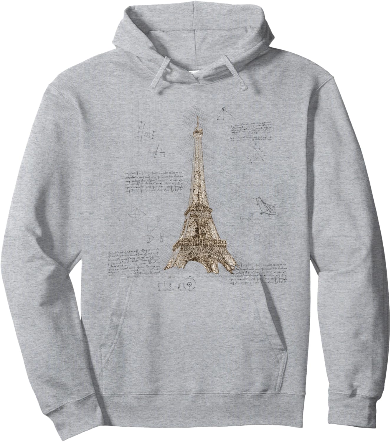 Eiffelturm Vintage Blueprint Retro Paris Liebhaber Geschenk Hoodie - Hoodie | Ash