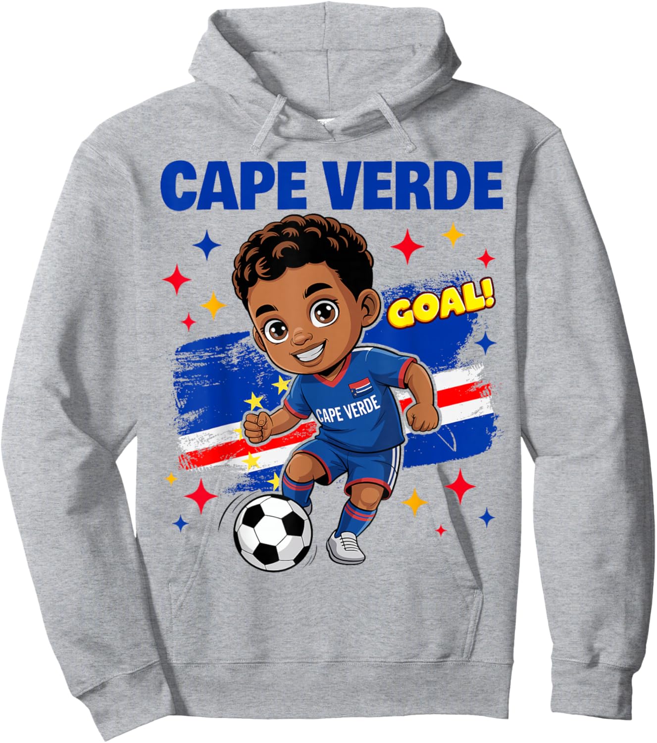 Cape Verde Flag Kids Hoodie - Hoodie | Ash