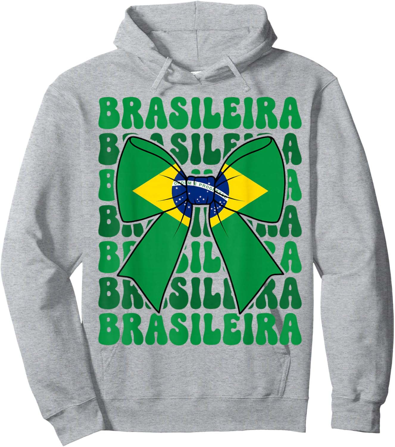 Brasileira Coquette Bow Brazil Brasil Cute Brazilian Girl Hoodie - Hoodie | Ash