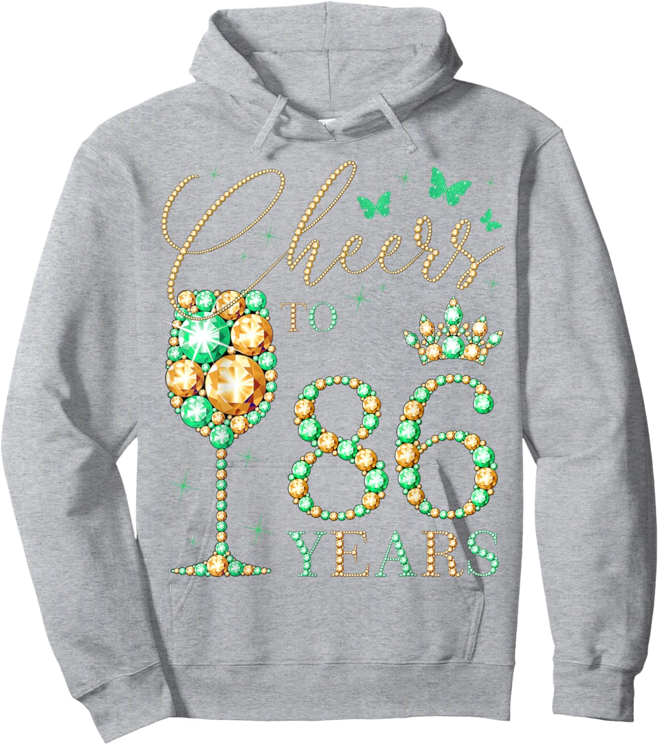 Ein Hoch auf 86 Jahre, 86 Jahre alte Frauen, Königin zum 86. Geburtstag Hoodie - Hoodie | Ash