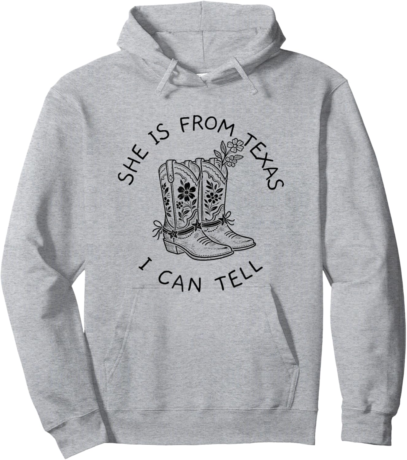 She is from Texas I Can Tell Funny Girl Women Texas Map Flag Hoodie - Hoodie | Ash