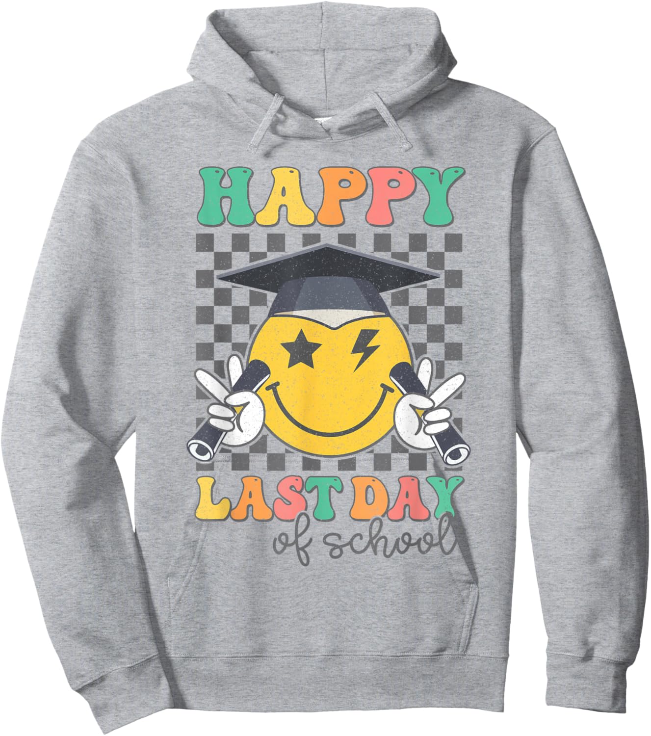 Happy Last Day of School Boys Girls Kids Graduation Summer Hoodie - Hoodie | Ash