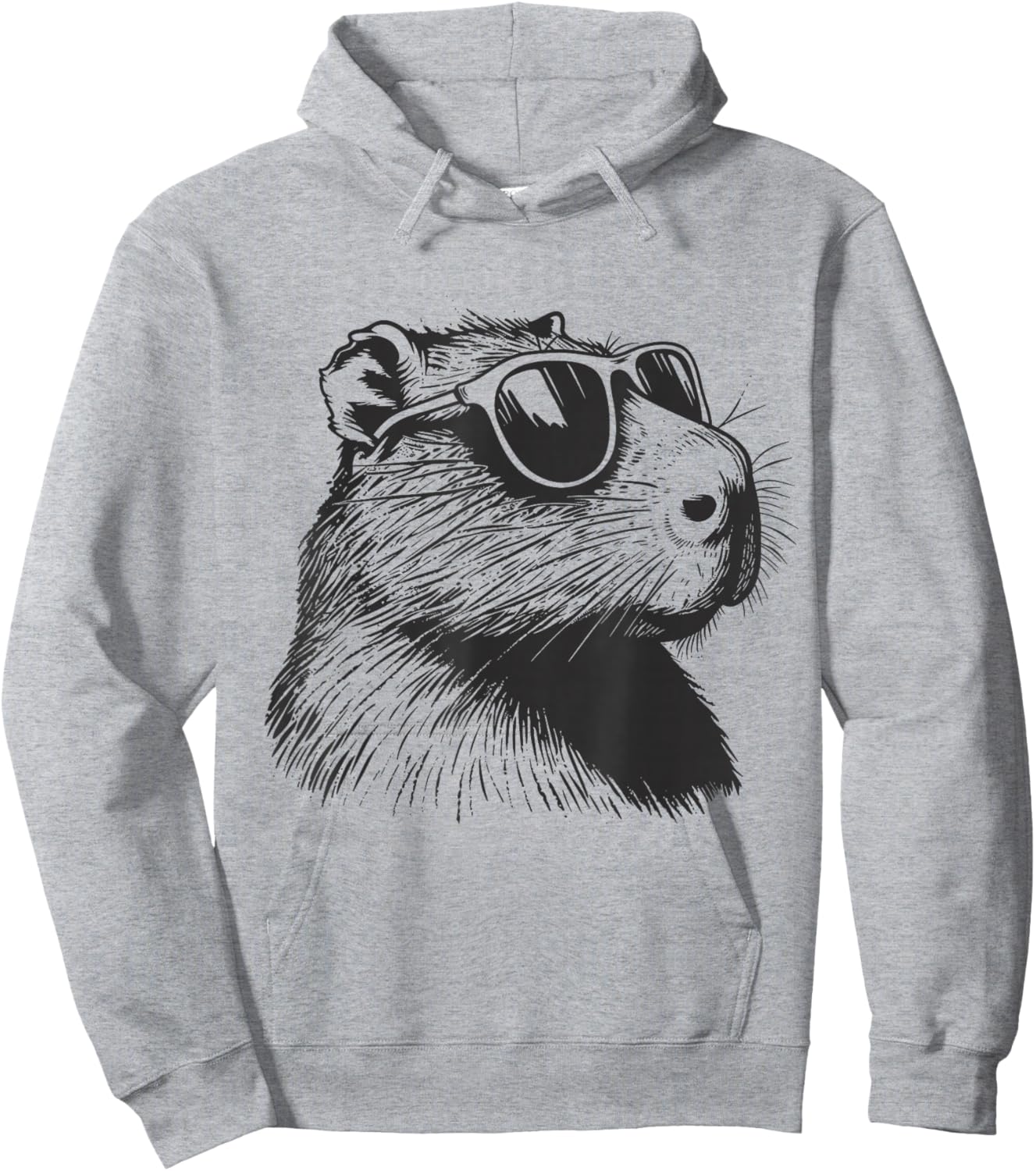 Capybara Lover Sunglasses Funny Animal Hoodie - Hoodie | Ash