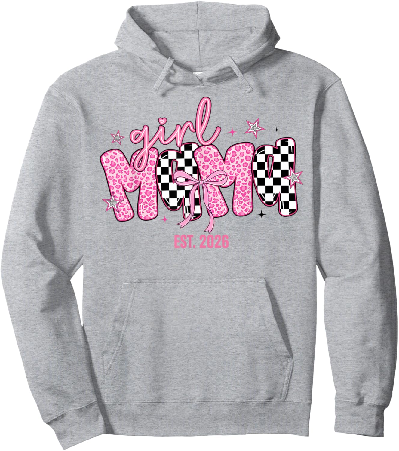 Girl Mama Est 2026 Pregnancy Reveal Mom to Be New Mommy Hoodie - Hoodie | Ash