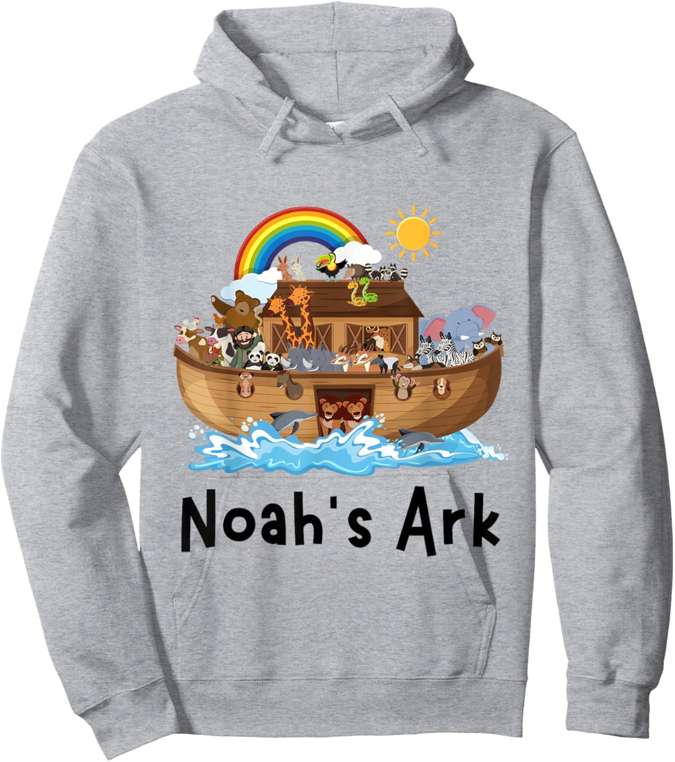 Christian Faith Noah's Ark Sunday School Student Rainbow Hoodie - Hoodie | Ash