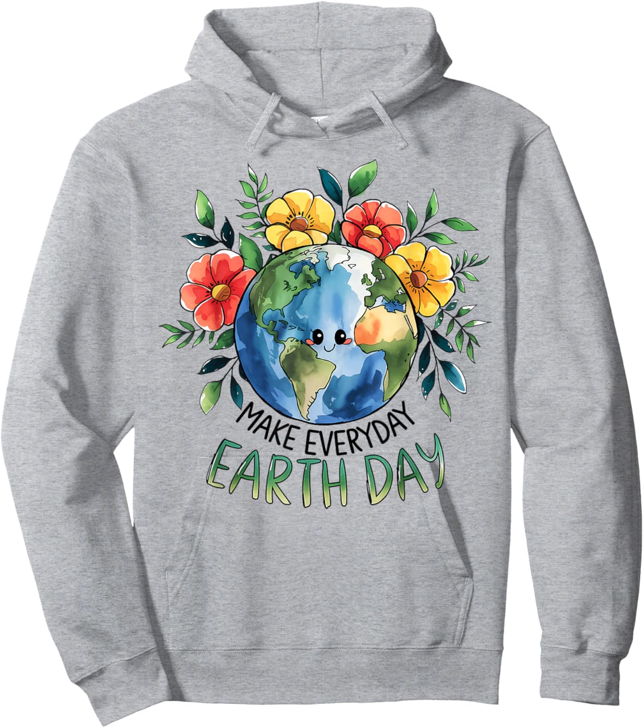Funny Make Earth Day Every Day Cute Earth Day Women Girls Hoodie - Hoodie | Ash