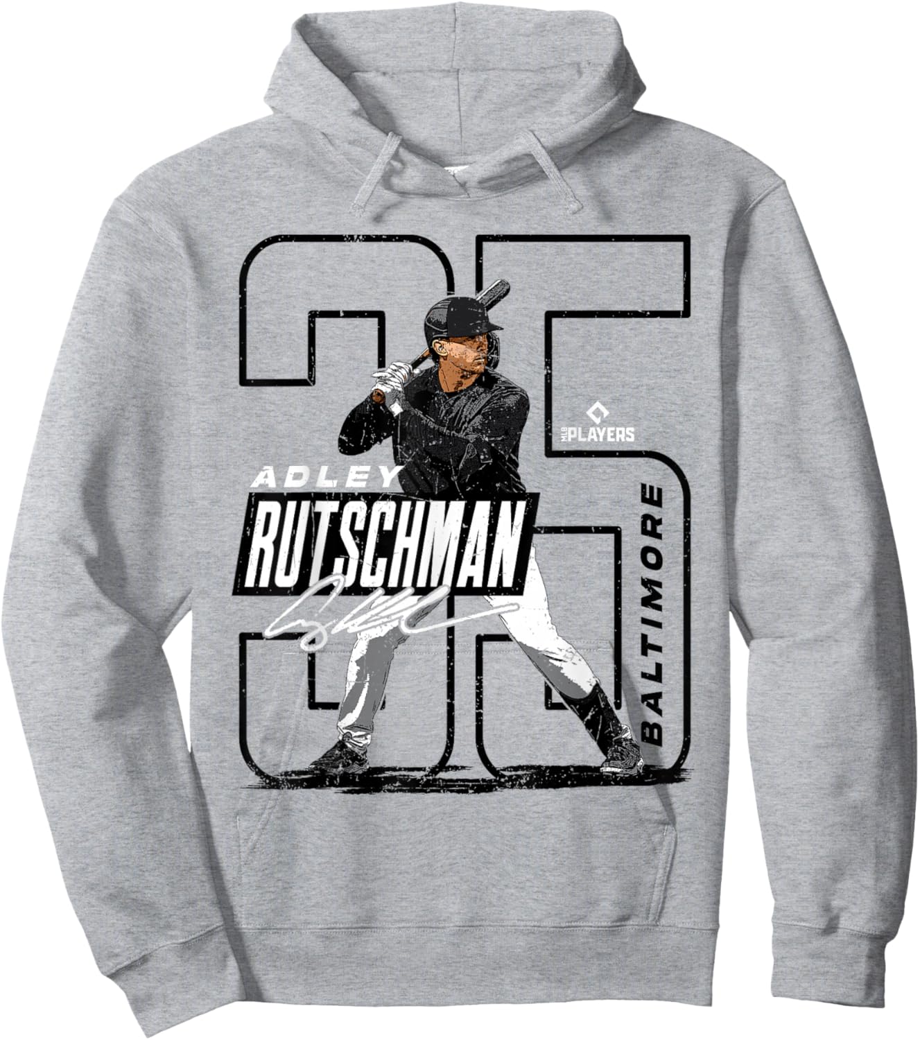 Adley Rutschman | Baltimore MLB Players | MLBRUTS3001-S Hoodie - Hoodie | Ash
