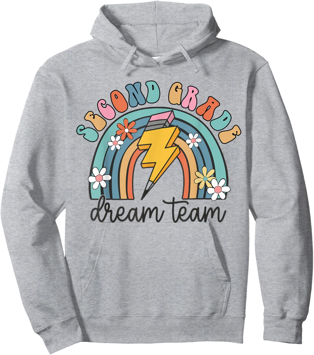 Second Grade Dream Team 1st Day of 2nd Grade Back to School Hoodie - Hoodie | Ash