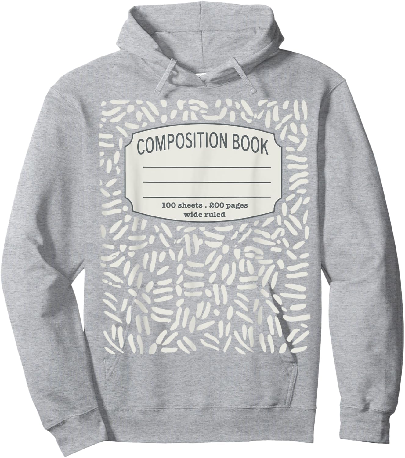 Composition Notebook Costume - Matching Group Halloween Hoodie - Hoodie | Ash