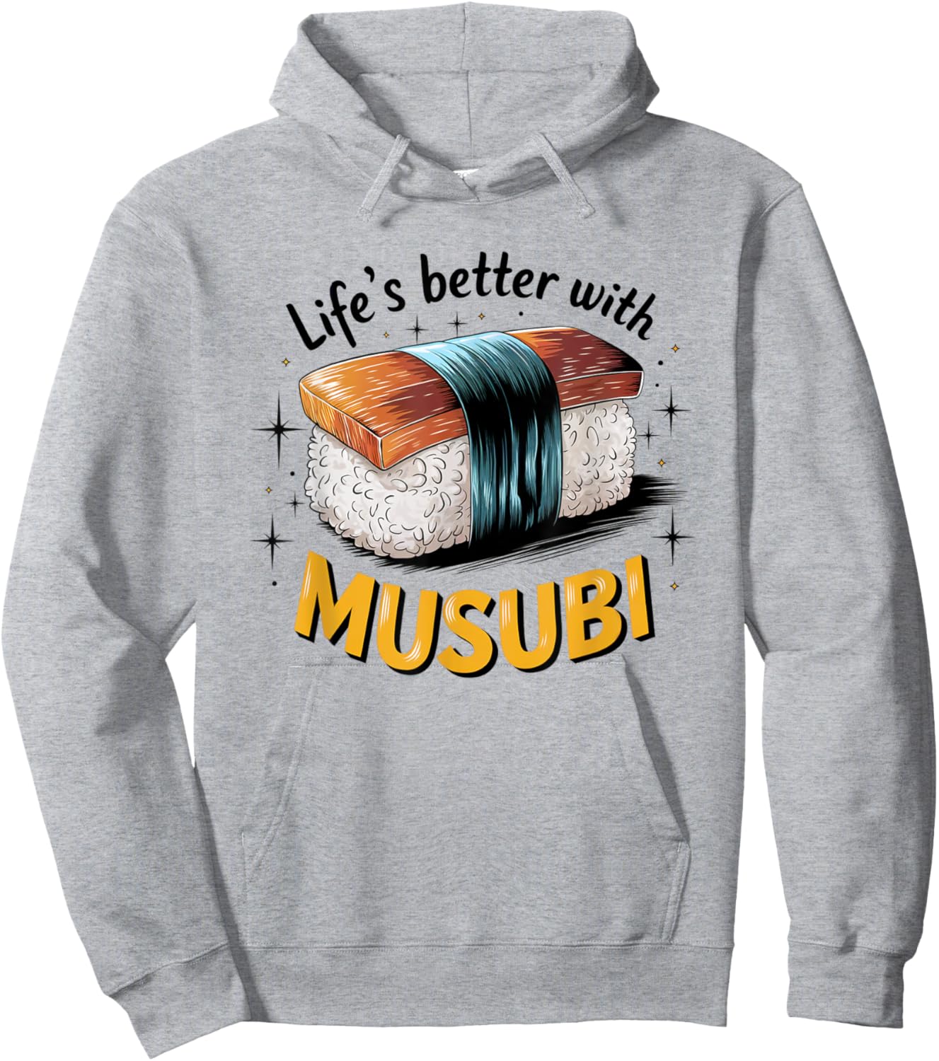 Musubi – Hawaiian Snack Lover’s Design Hoodie - Hoodie | Ash