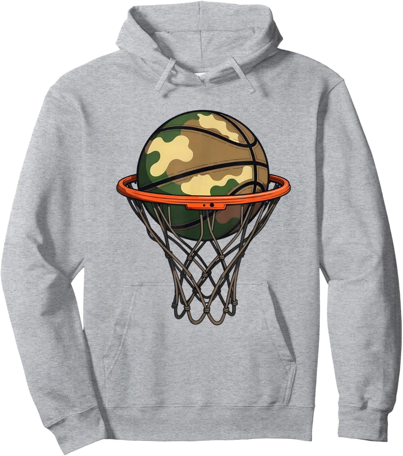 Basketball Camouflage - Basketball Player Camo Hoodie - Hoodie | Ash