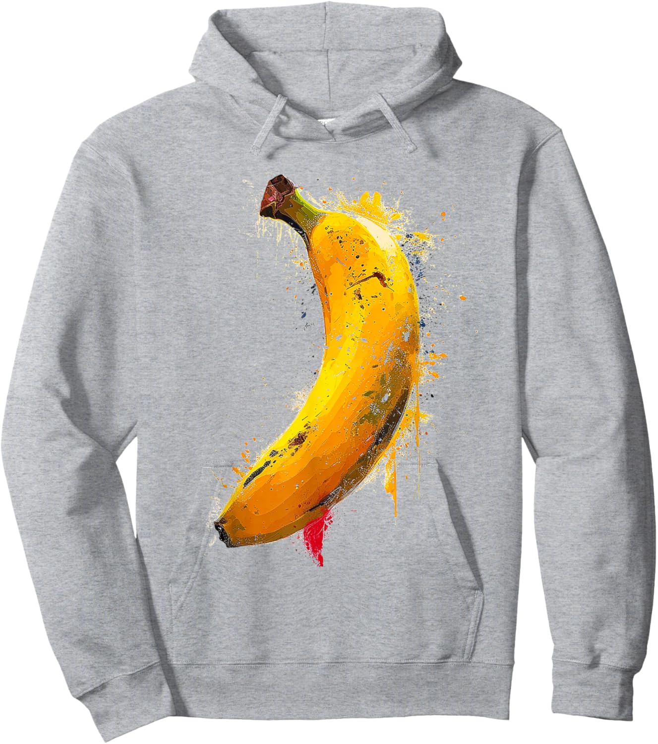 Banana Abstract Graphic Painting Art Fruit Banana Hoodie - Hoodie | Ash