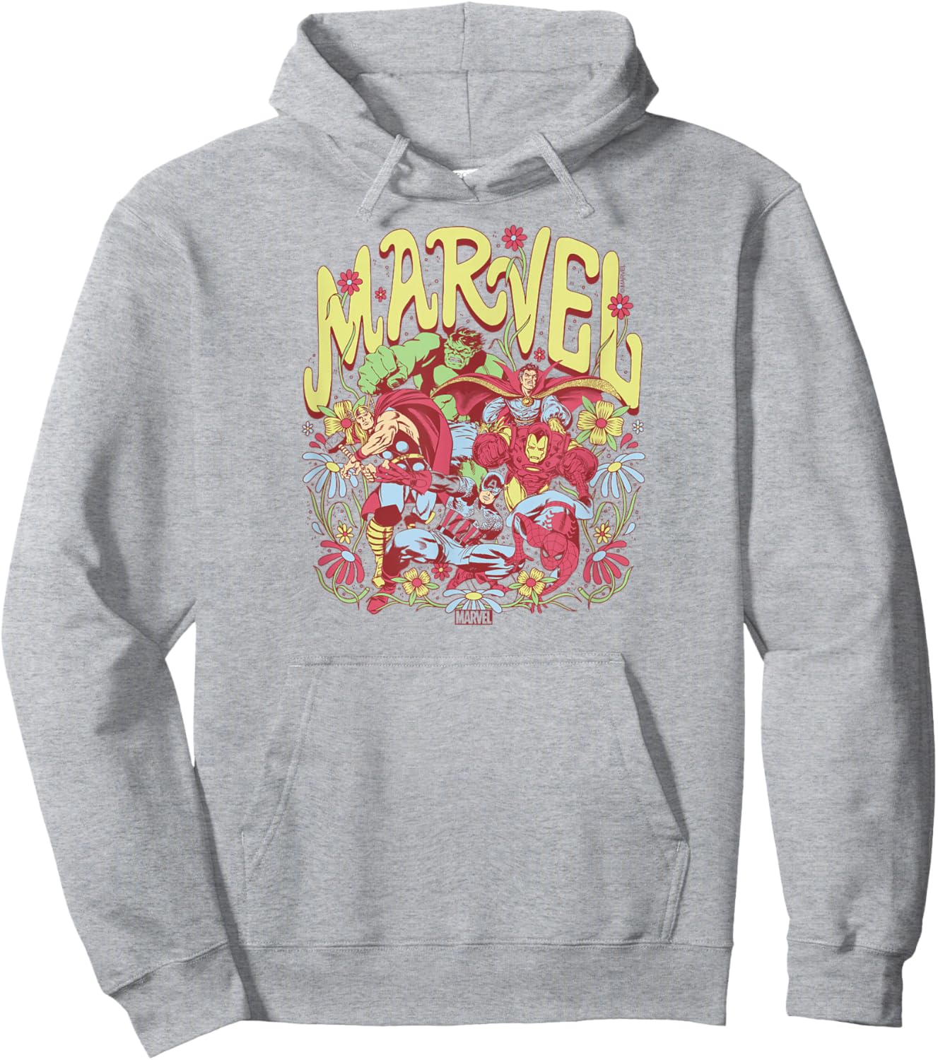 Marvel - Floral Hoodie - Hoodie | Ash