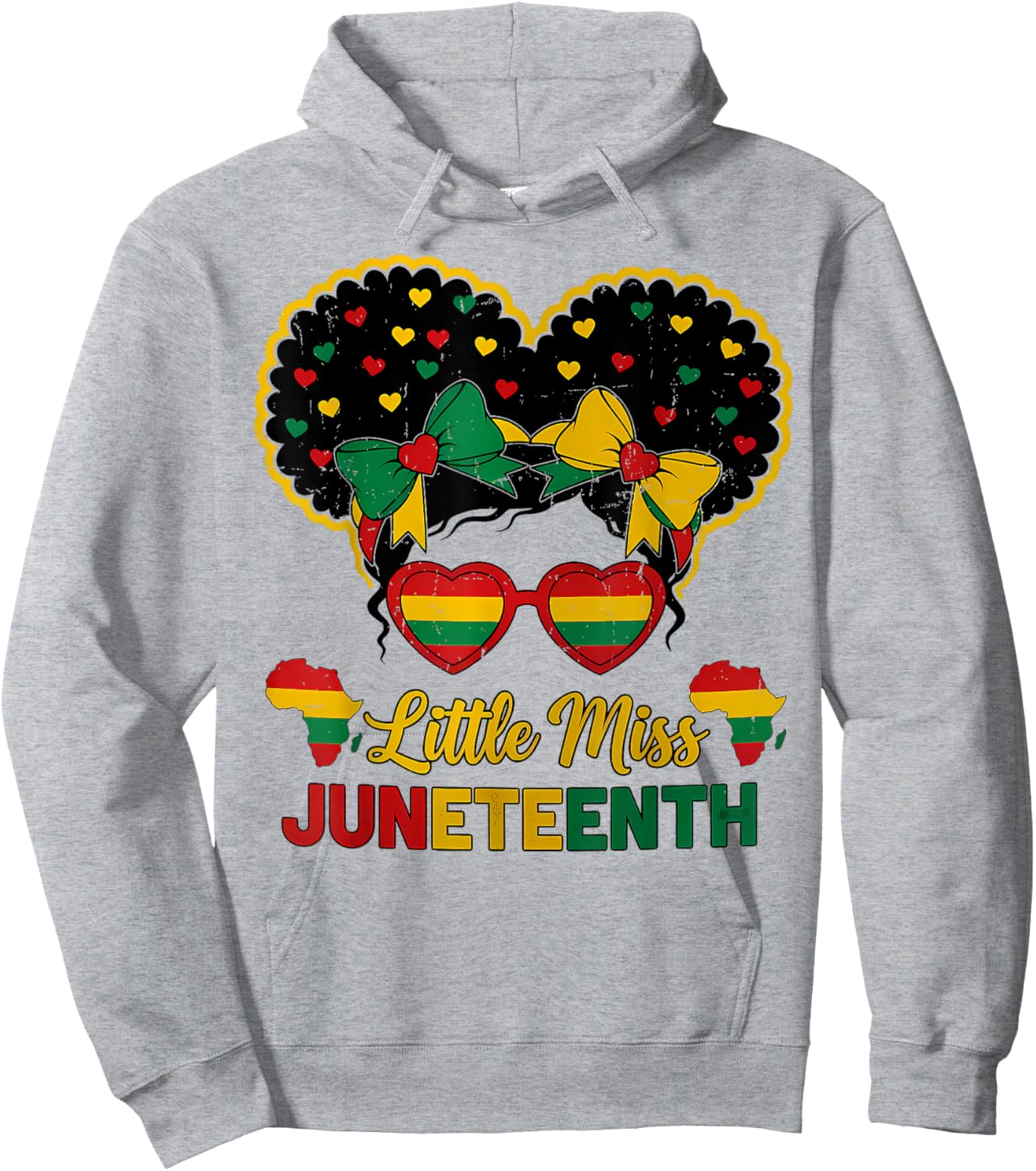 Afro Black Girl Juneteenth 1865 African Pride Celebration Hoodie - Hoodie | Ash