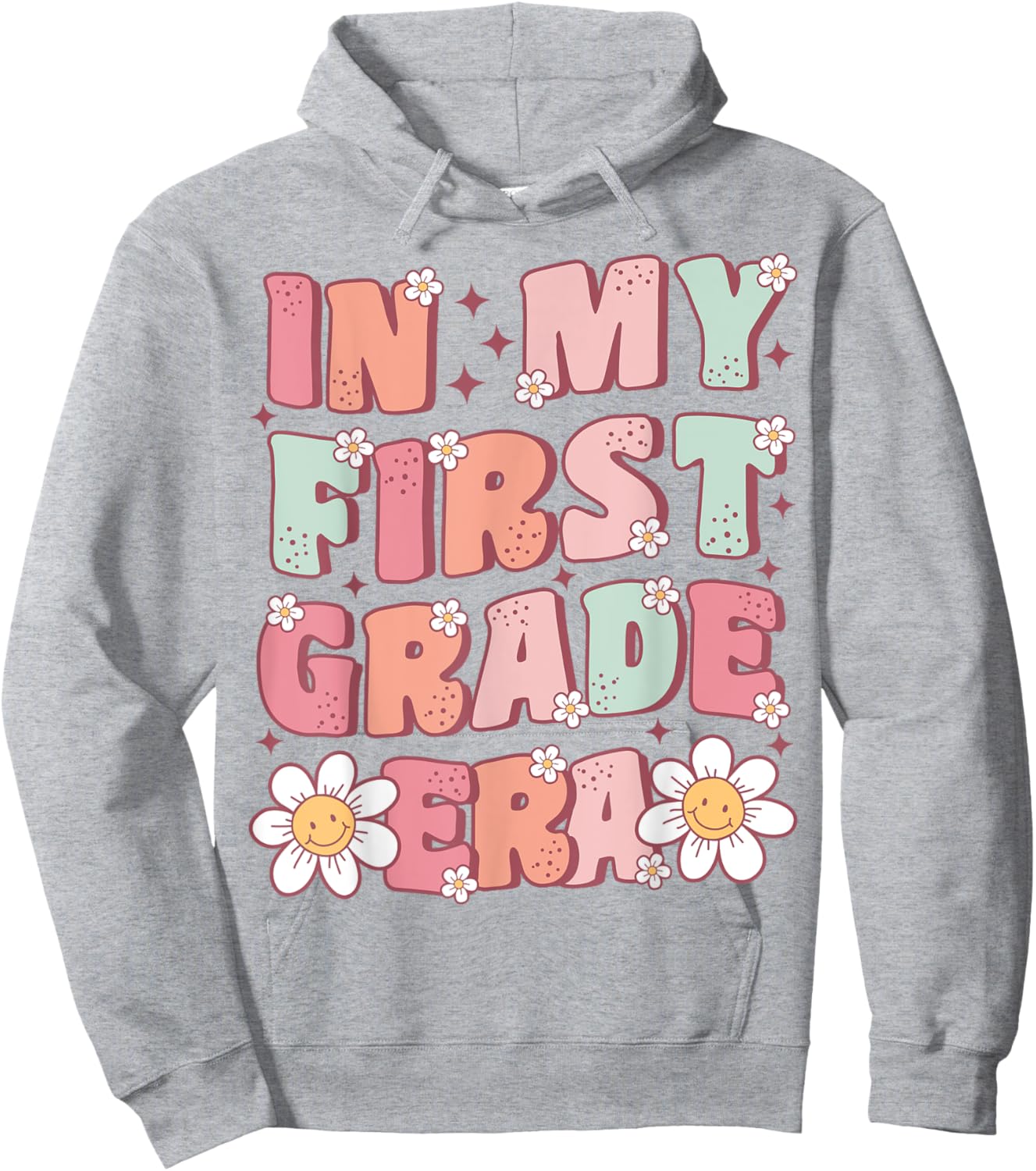 In My First Grade Era Cute Groovy 1st Grade Back to School Hoodie - Hoodie | Ash