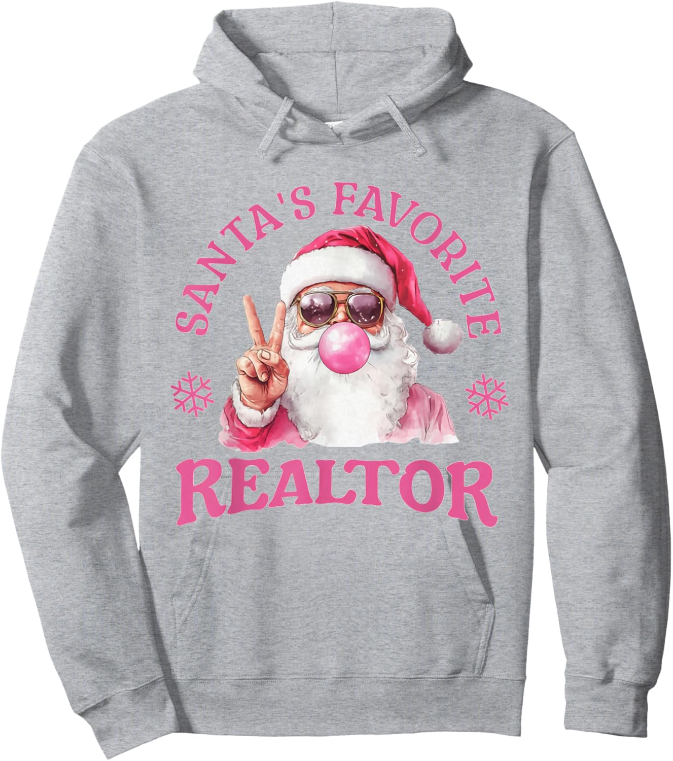 Santa's Favorite Realtor Christmas Santa Real Estate Agent Hoodie - Hoodie | Ash
