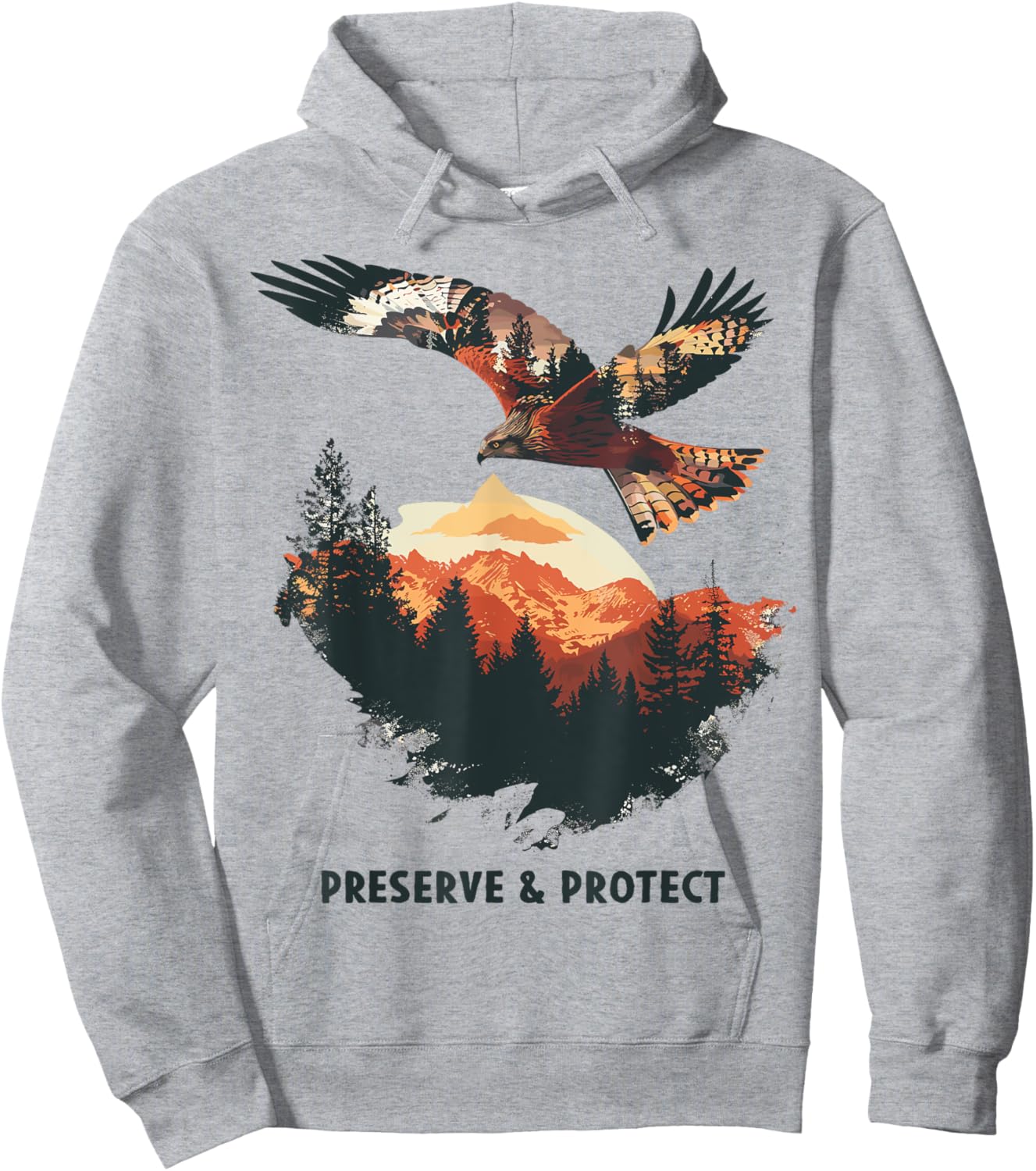 Roter Milan Habichte Greifvogel Raubvogel Vogel Rotmilan Hoodie - Hoodie | Ash