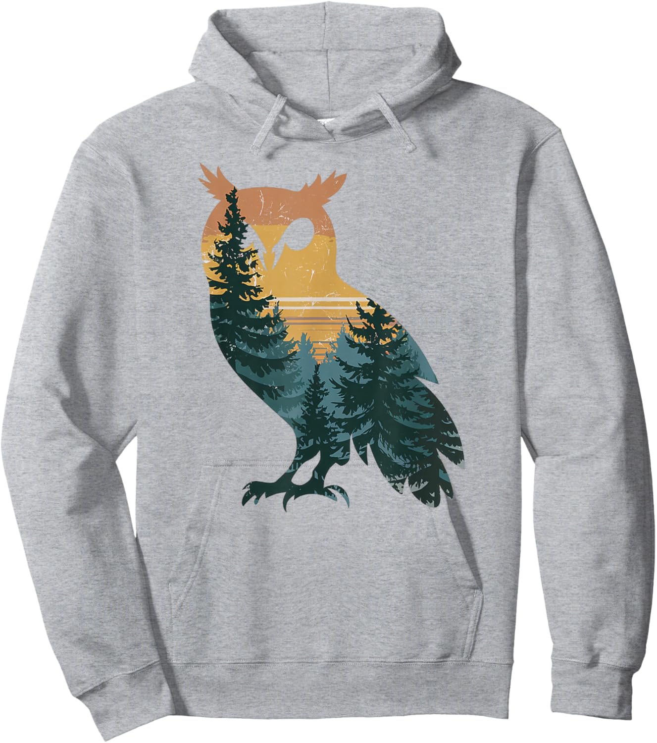 Owl Hunting Hiking Outdoor Camping Forest Men Women Owl Hoodie - Hoodie | Ash