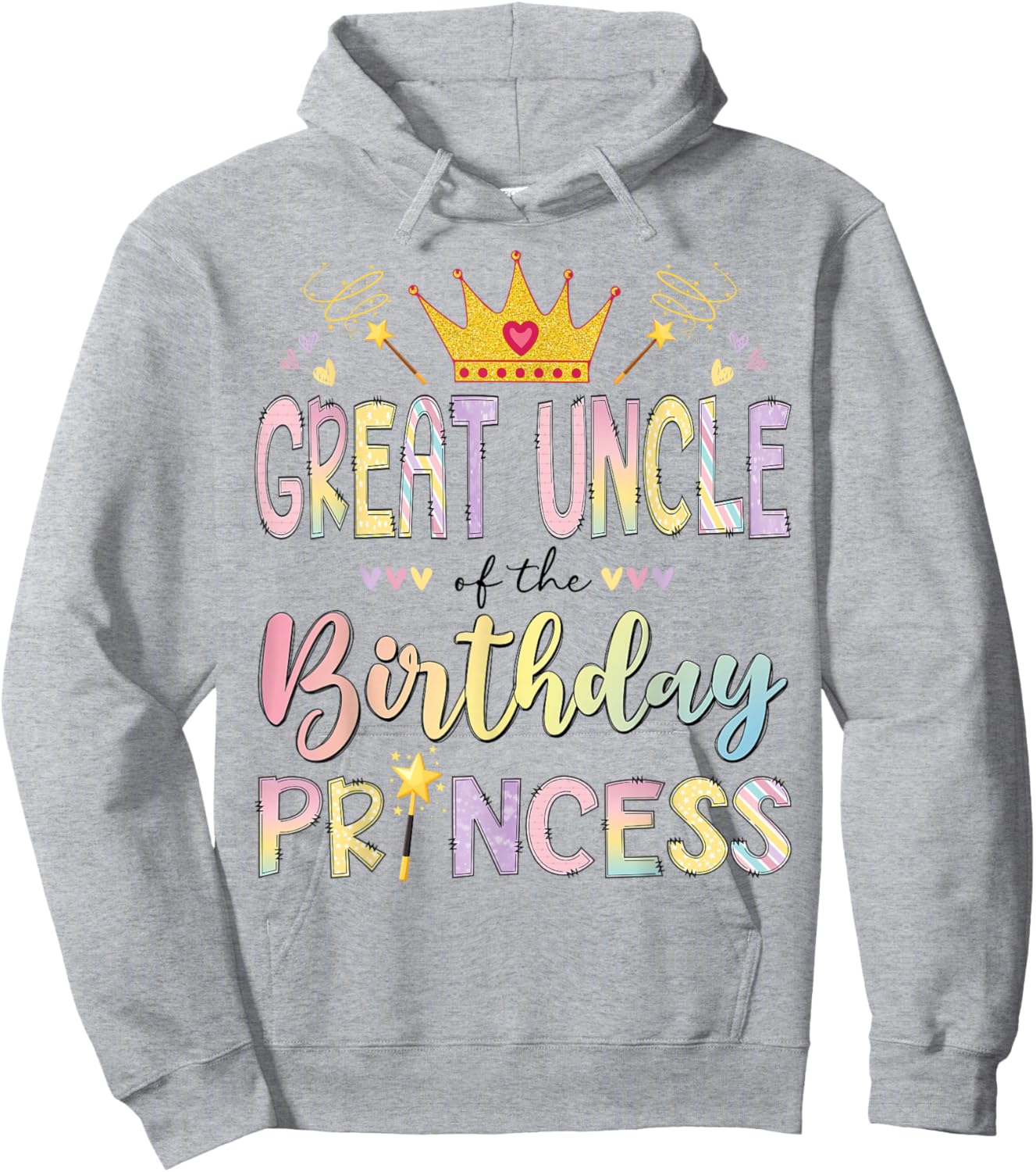Great Uncle of The Birthday Princess Girl Matching Family Hoodie - Hoodie | Ash