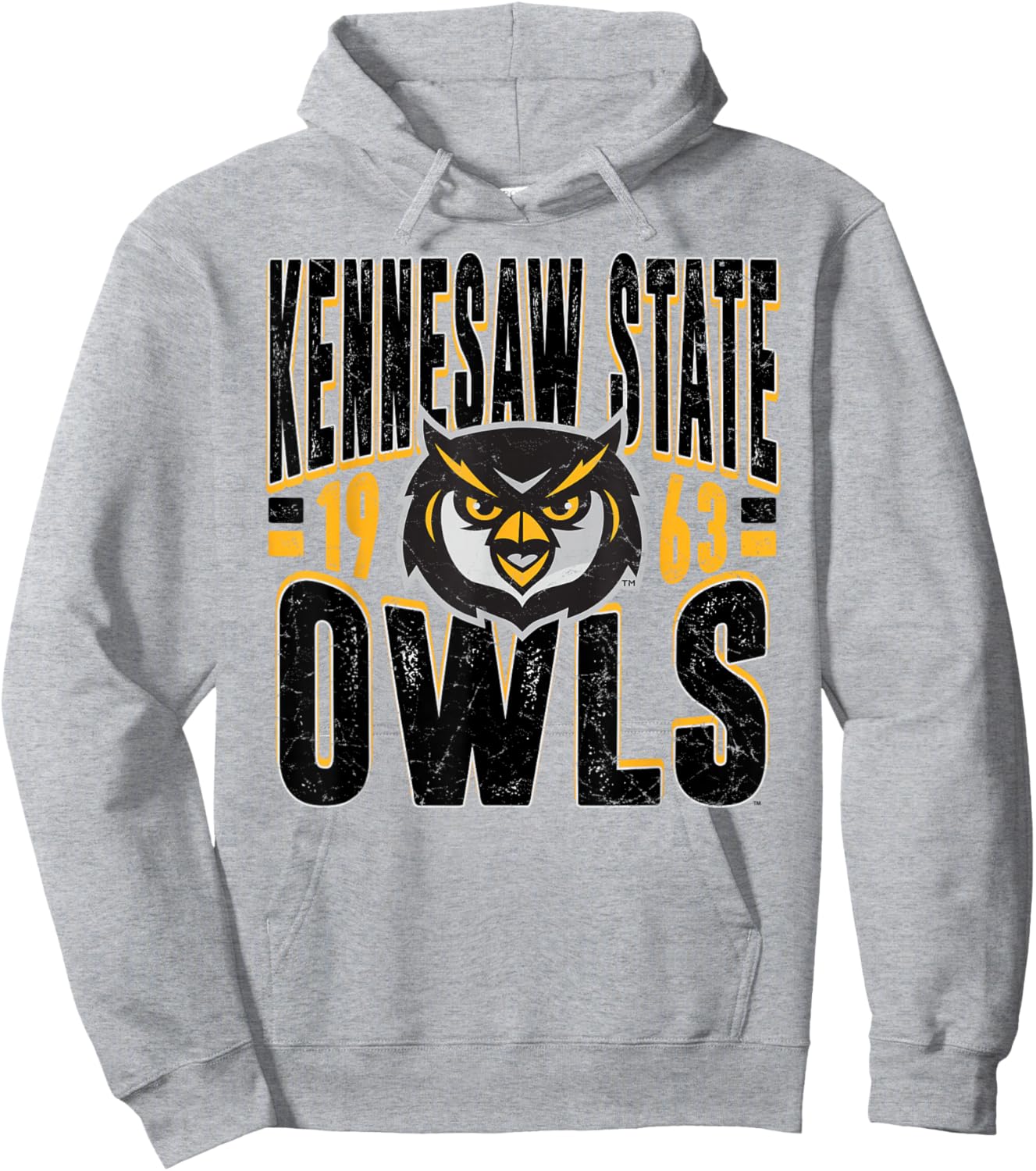 Kennesaw State Owls Vintage 90's Retro White Hoodie - Hoodie | Ash
