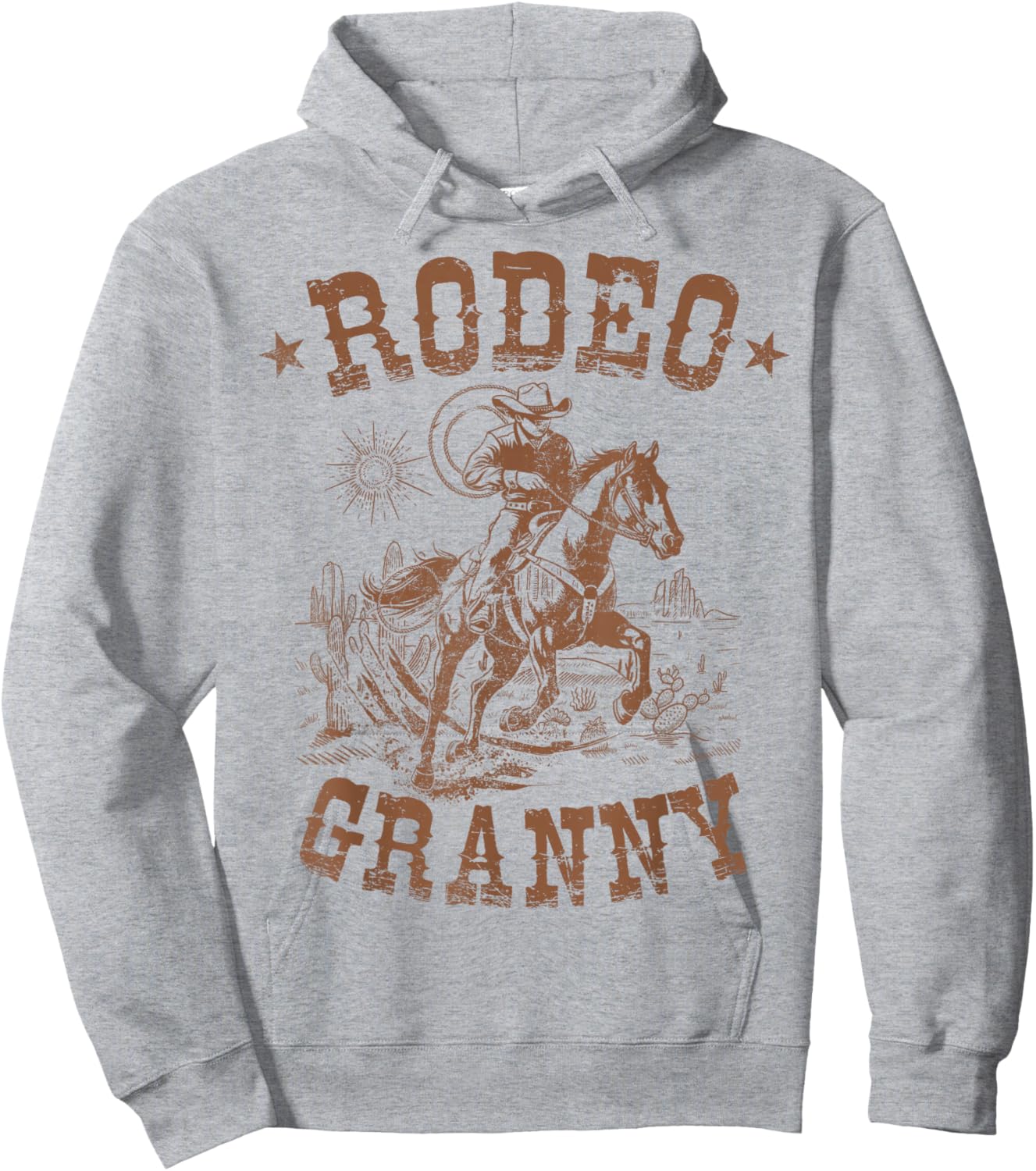 Rodeo Granny Western Cowboy Family Matching Mother's Day Hoodie - Hoodie | Ash