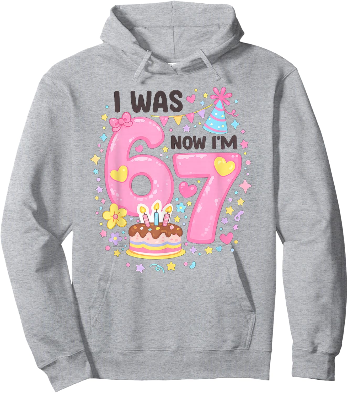 I was 6 Now I'm 7 7th Birthday 6 7 Birthday Girl Hoodie - Hoodie | Ash