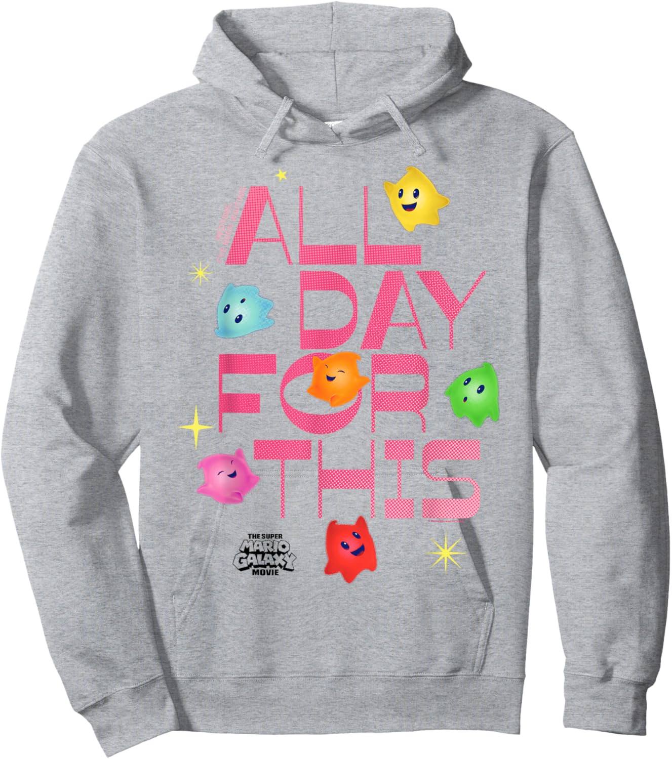 The Super Mario Galaxy Movie Luma Bedtime Crew Celebration Hoodie - Hoodie | Ash