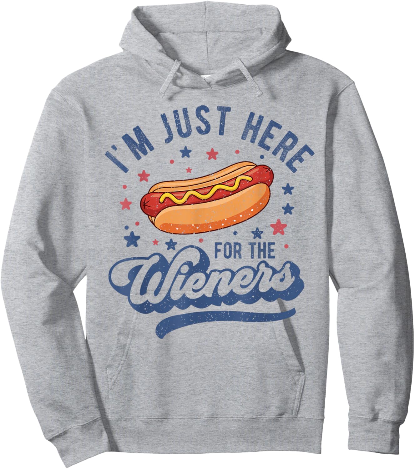 Im Just Here for The Hot Dog Funny BBQ Grilling 4th of July Hoodie - Hoodie | Ash