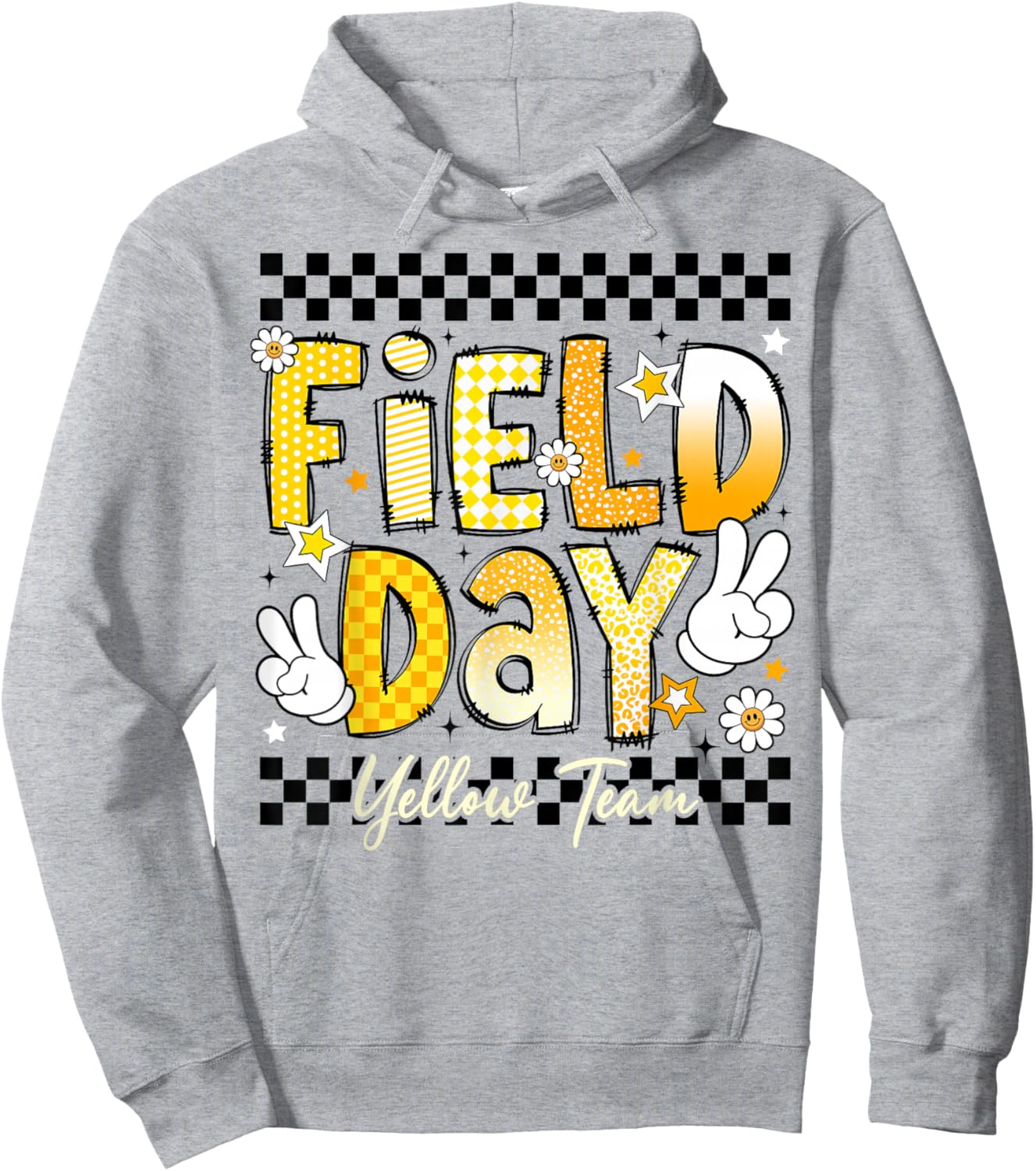 Field Day Yellow Team Let The Games Begin Fun Day Field Trip Hoodie - Hoodie | Ash