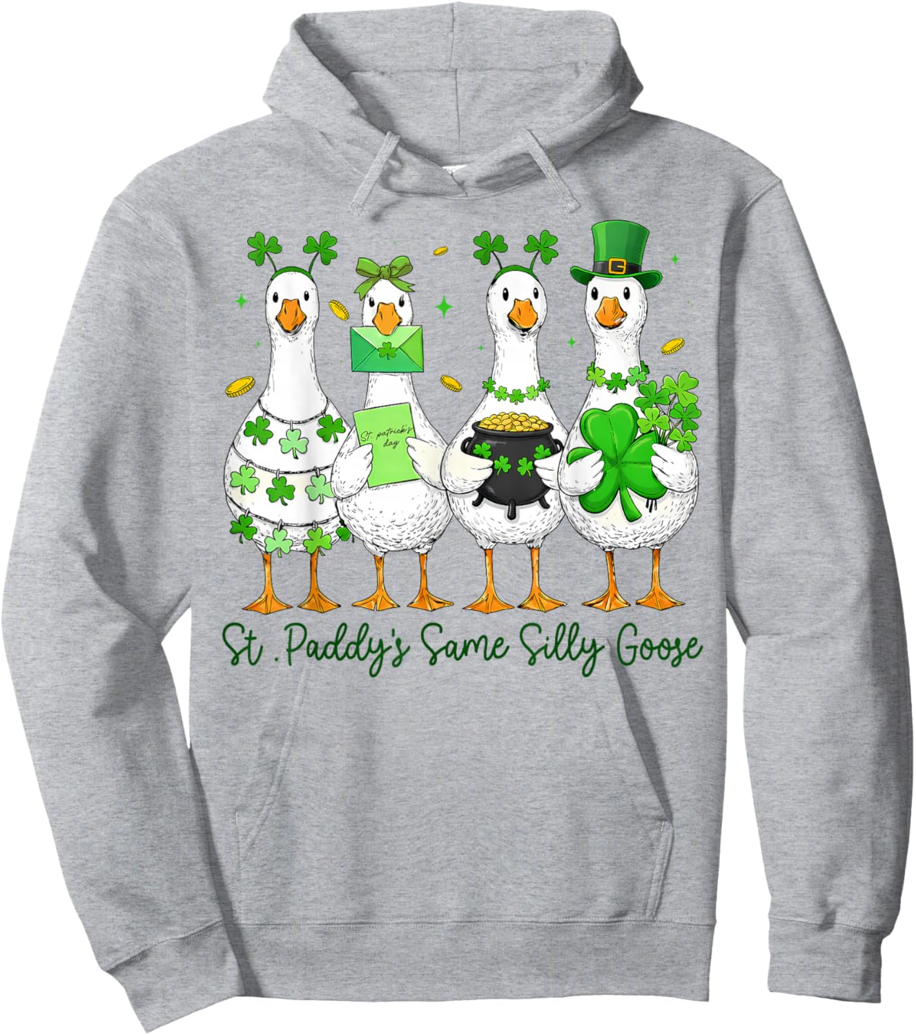St Paddys Same Silly Goose for Kids Boys Girls Patrick Day Hoodie - Hoodie | Ash