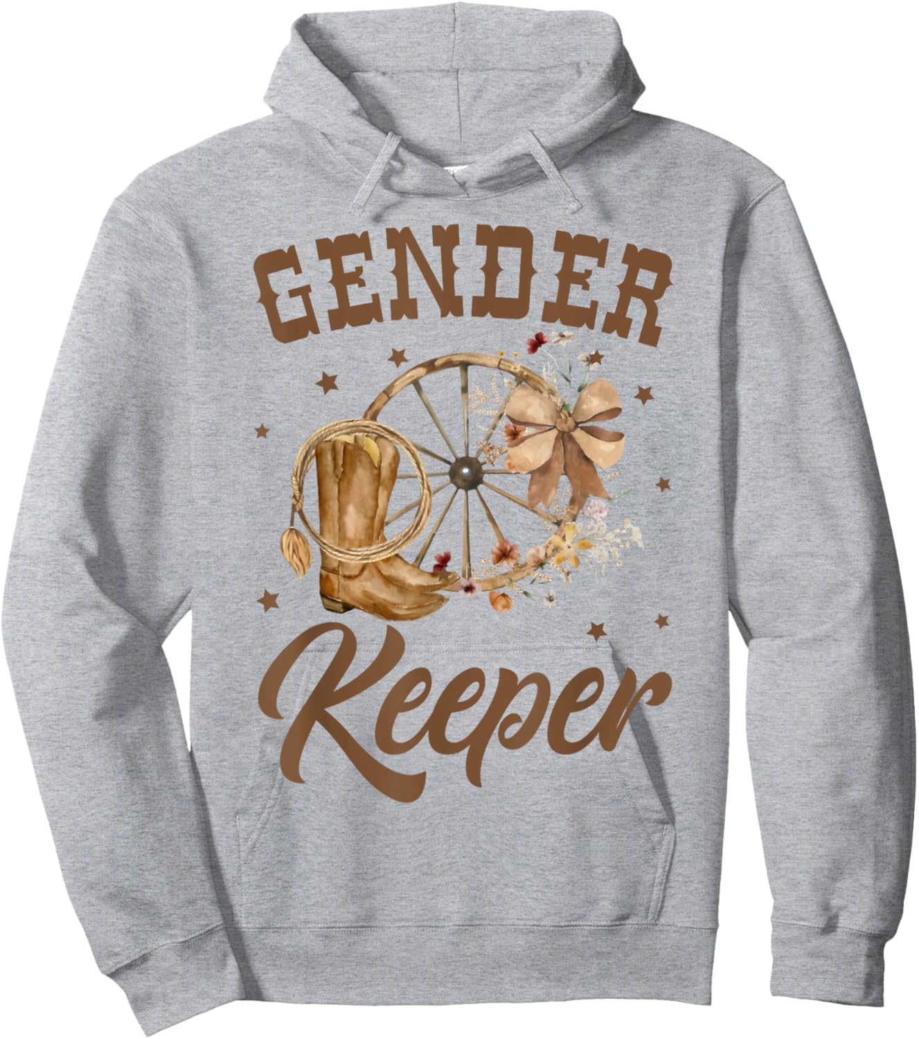 Boots or Bows Gender Reveal Decorations Keeper of the Gender Hoodie - Hoodie | Ash