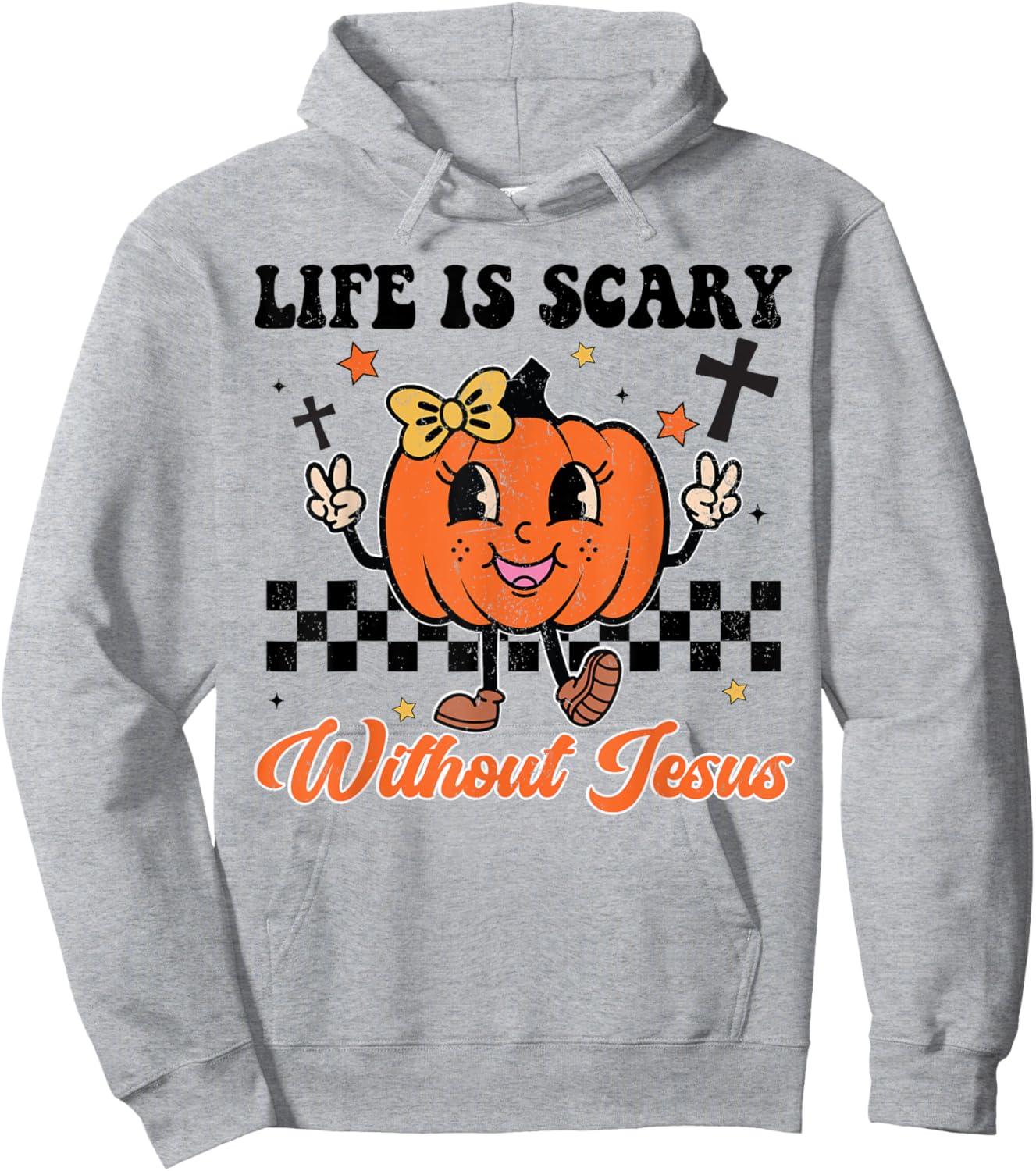 Christian Halloween Life Is Scary Without Jesus Girl Toddler Hoodie - Hoodie | Ash