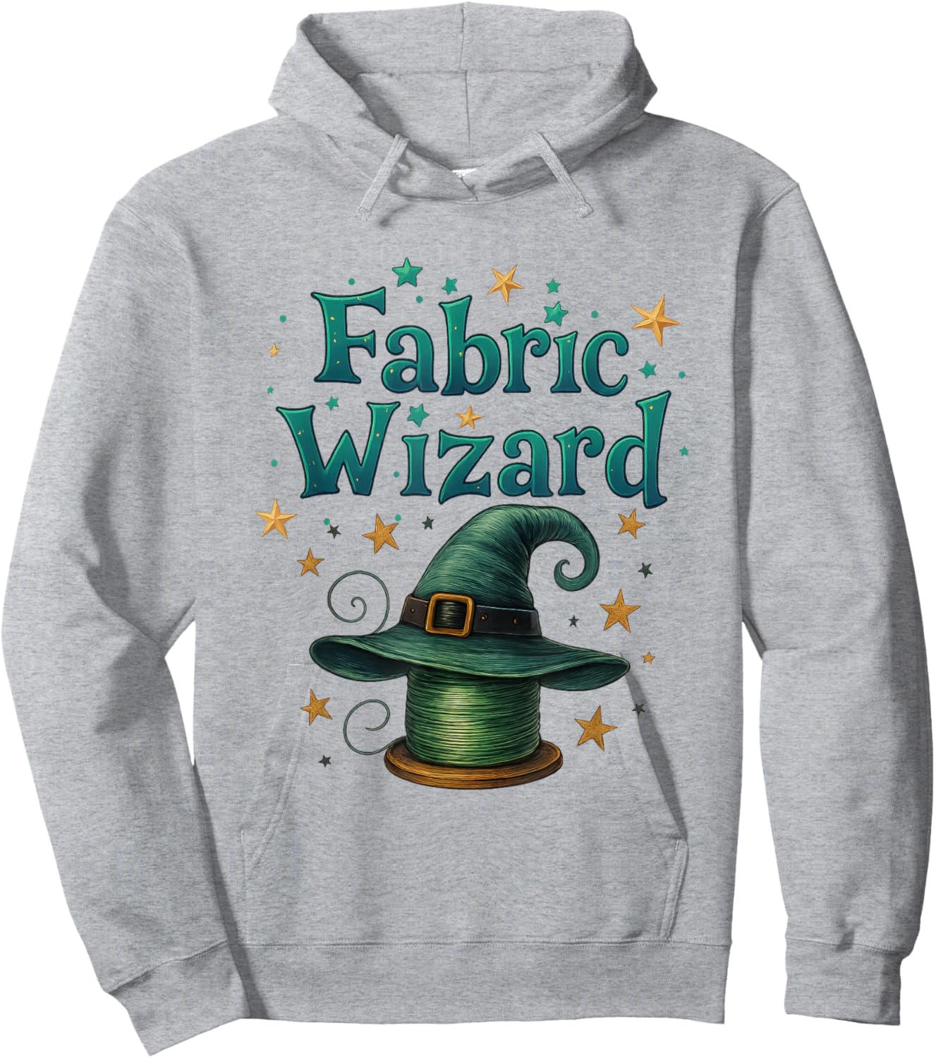 Cool Quilting Quilt Sewing Halloween Fabric Wizard Hoodie - Hoodie | Ash