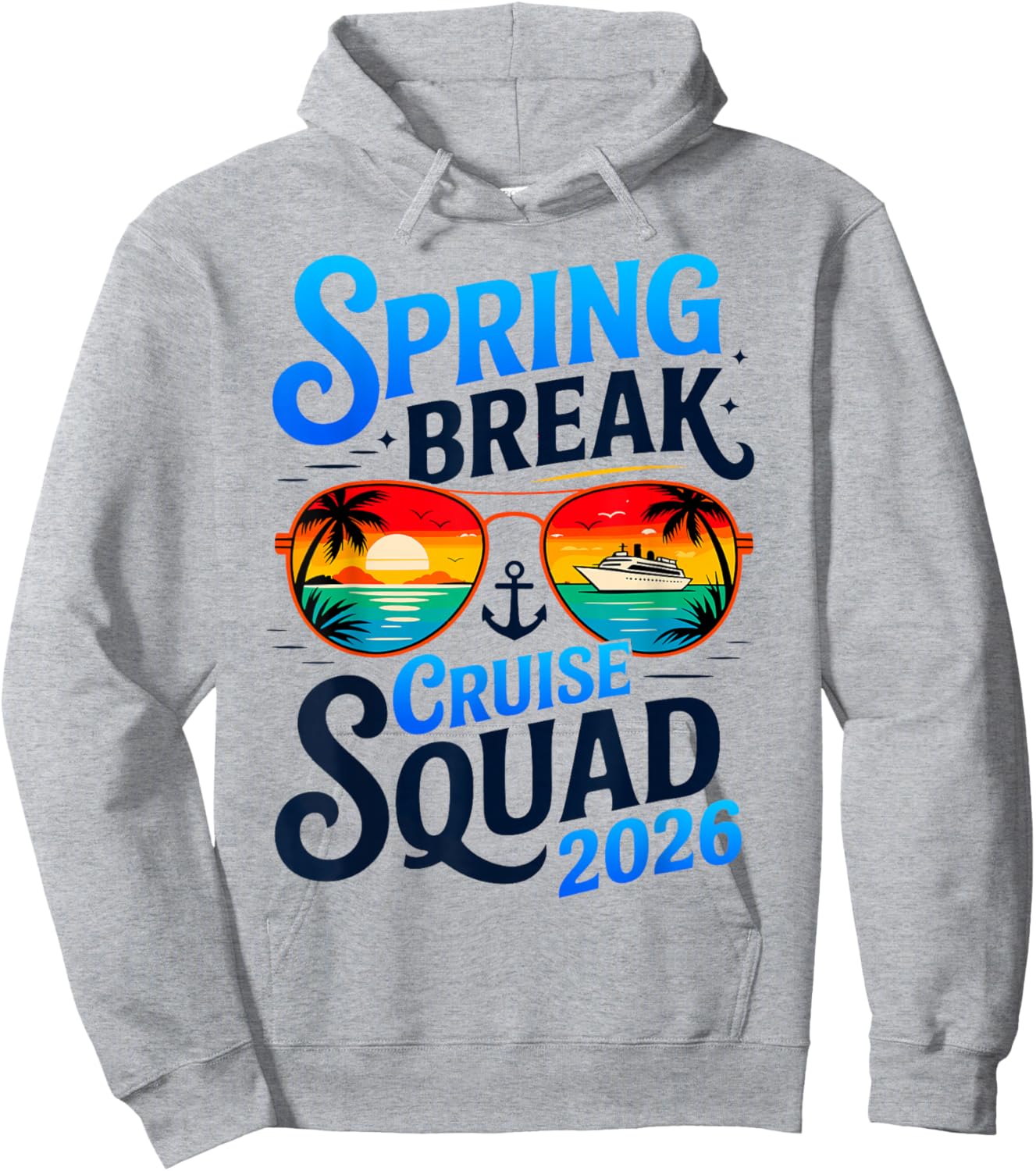 Spring Break Cruise 2026 Family Trip Matching Hoodie - Hoodie | Ash