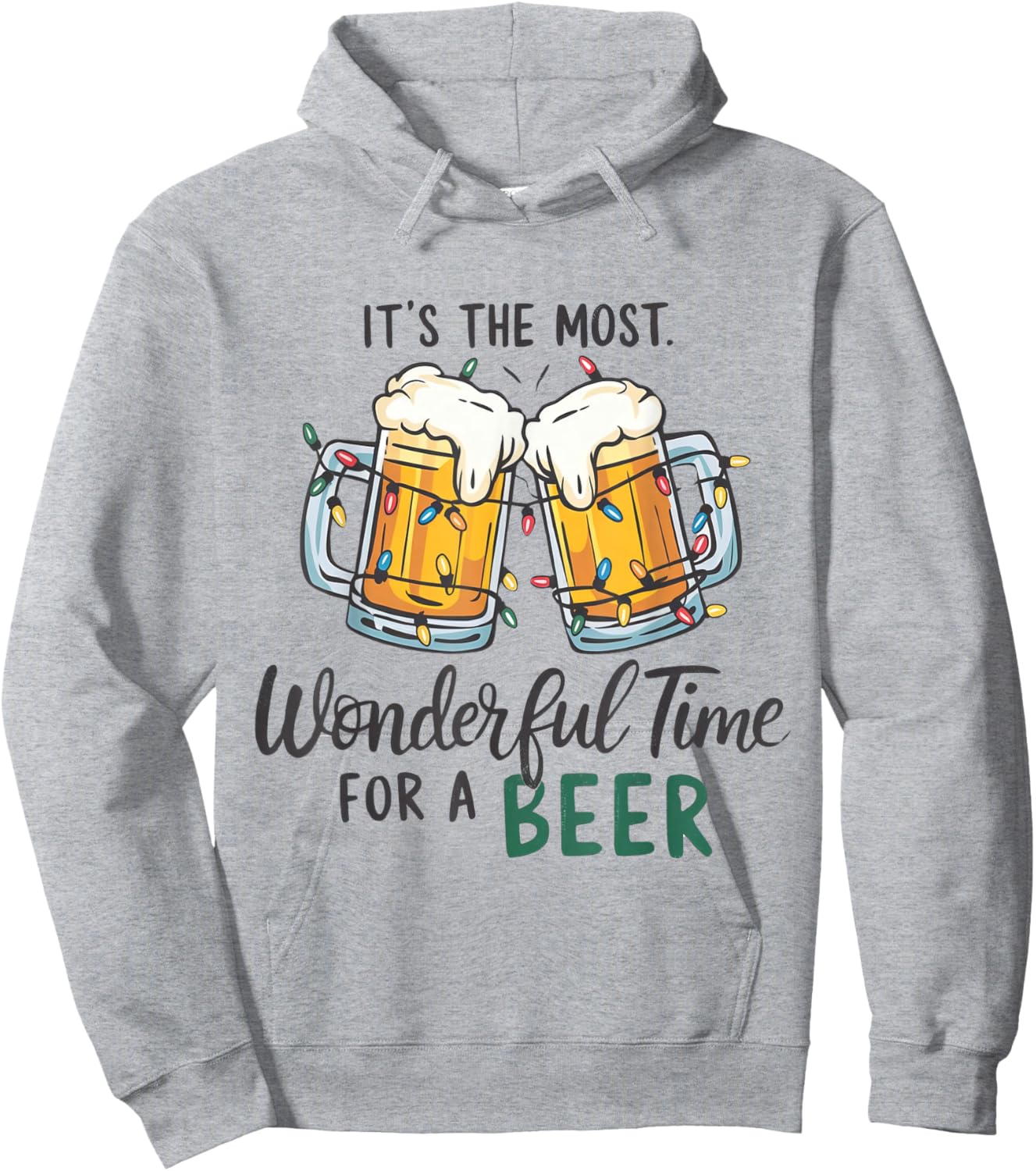 It's The Most Wonderful Time For A Beer Xmas Christmas Beer Hoodie - Hoodie | Ash