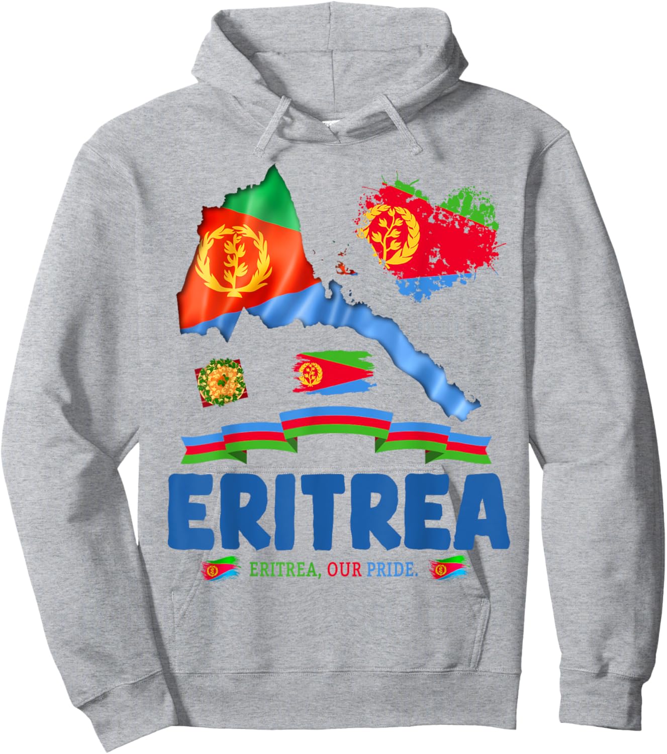 Eritrean Flag Outfit Idea Eritrea Flag Themed Hoodie - Hoodie | Ash