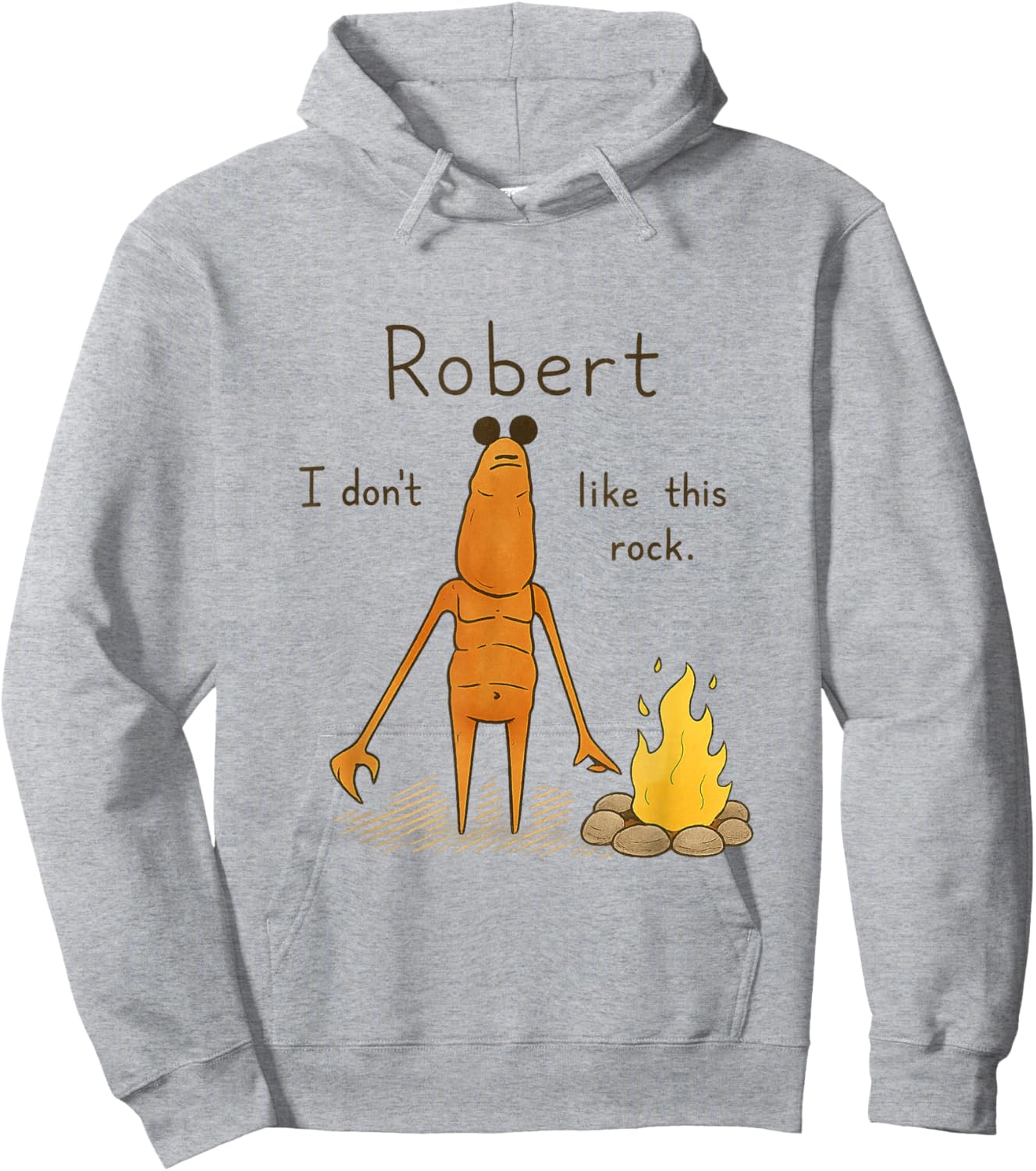 Robert I Don't Like This Rock Marcus The Worm Meme Hoodie - Hoodie | Ash