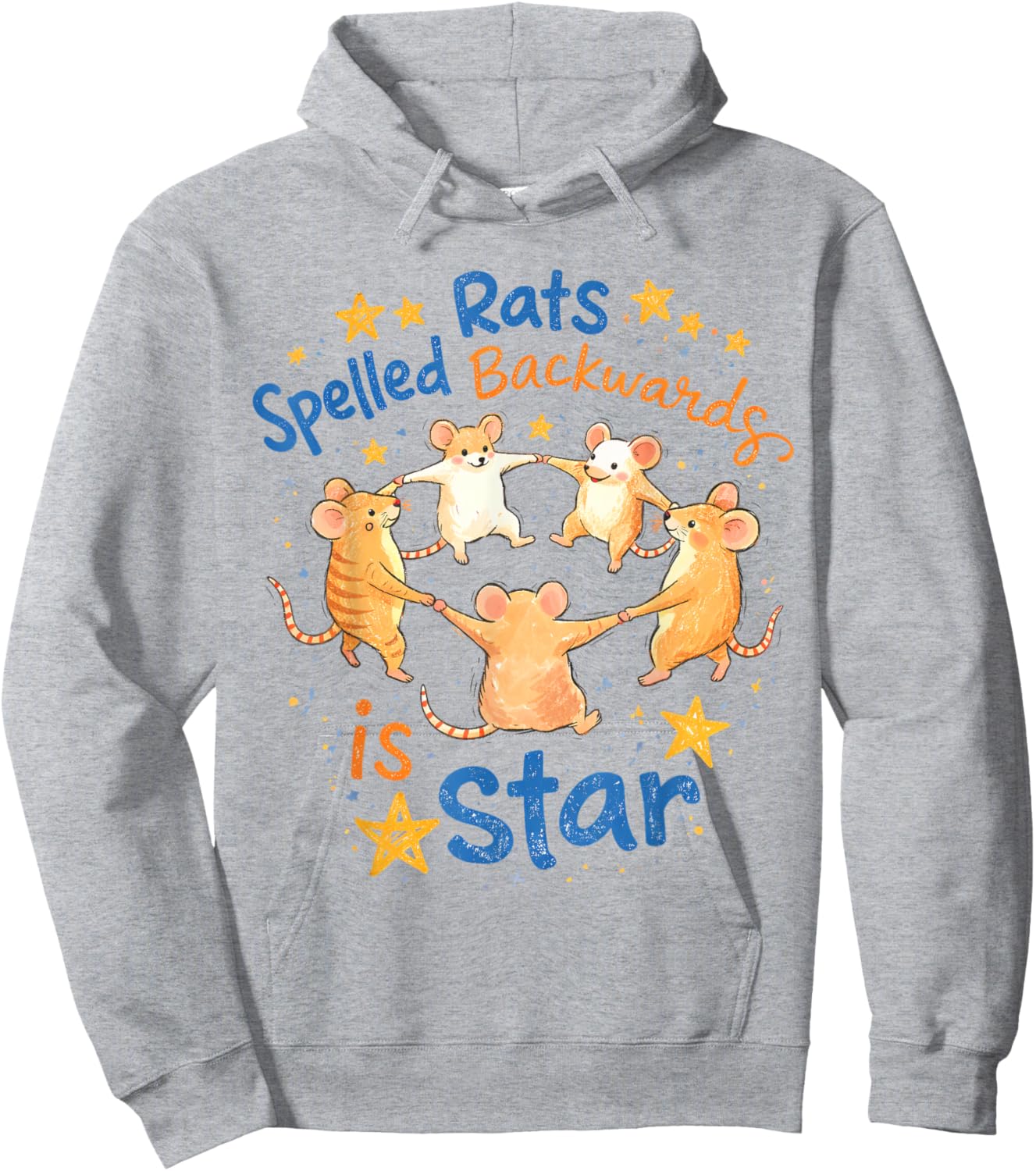 Rat Lover Rat Meme Funny Rats Spelled Backwards is Star Hoodie - Hoodie | Ash