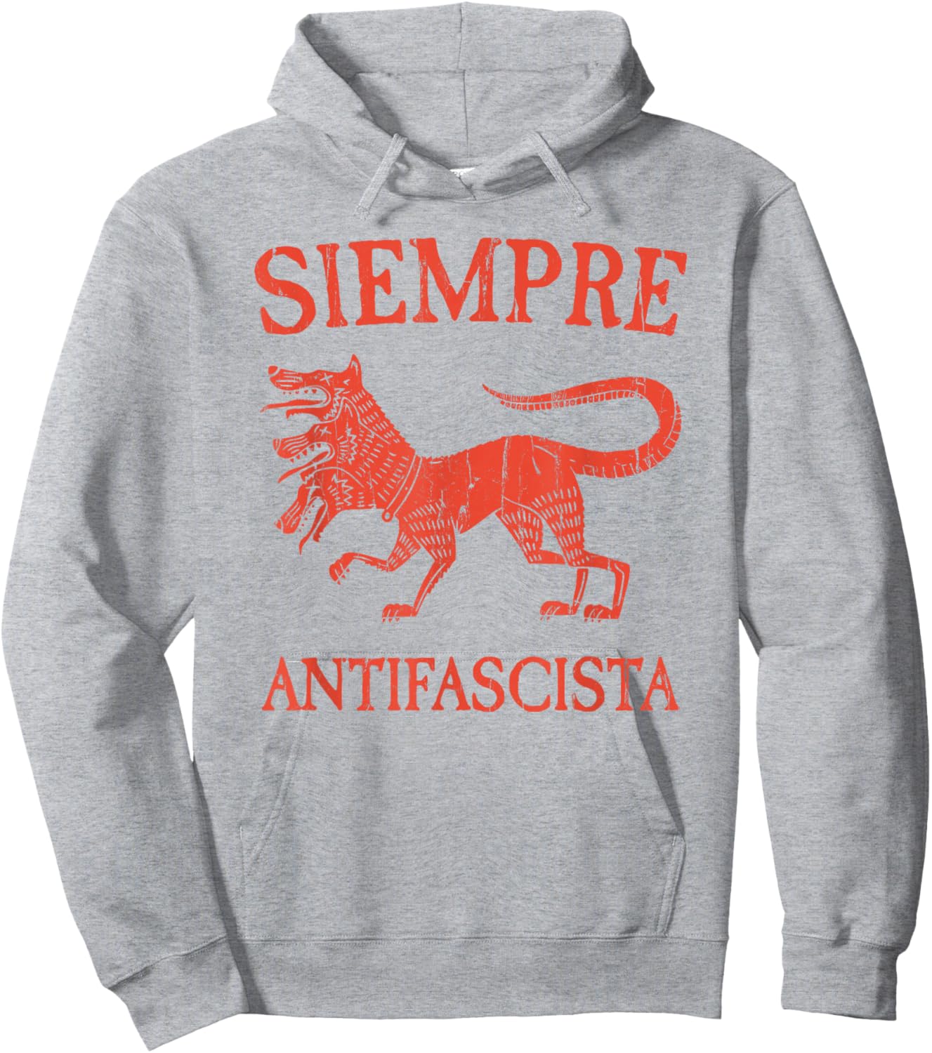 Siempre Antifascista, Vintage Political, Resist, Protest Hoodie - Hoodie | Ash