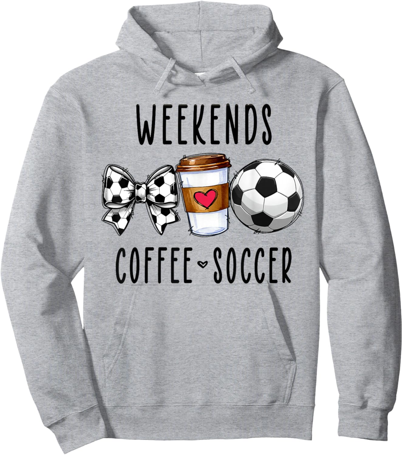 Weekends Coffee Soccer Hoodie - Hoodie | Ash