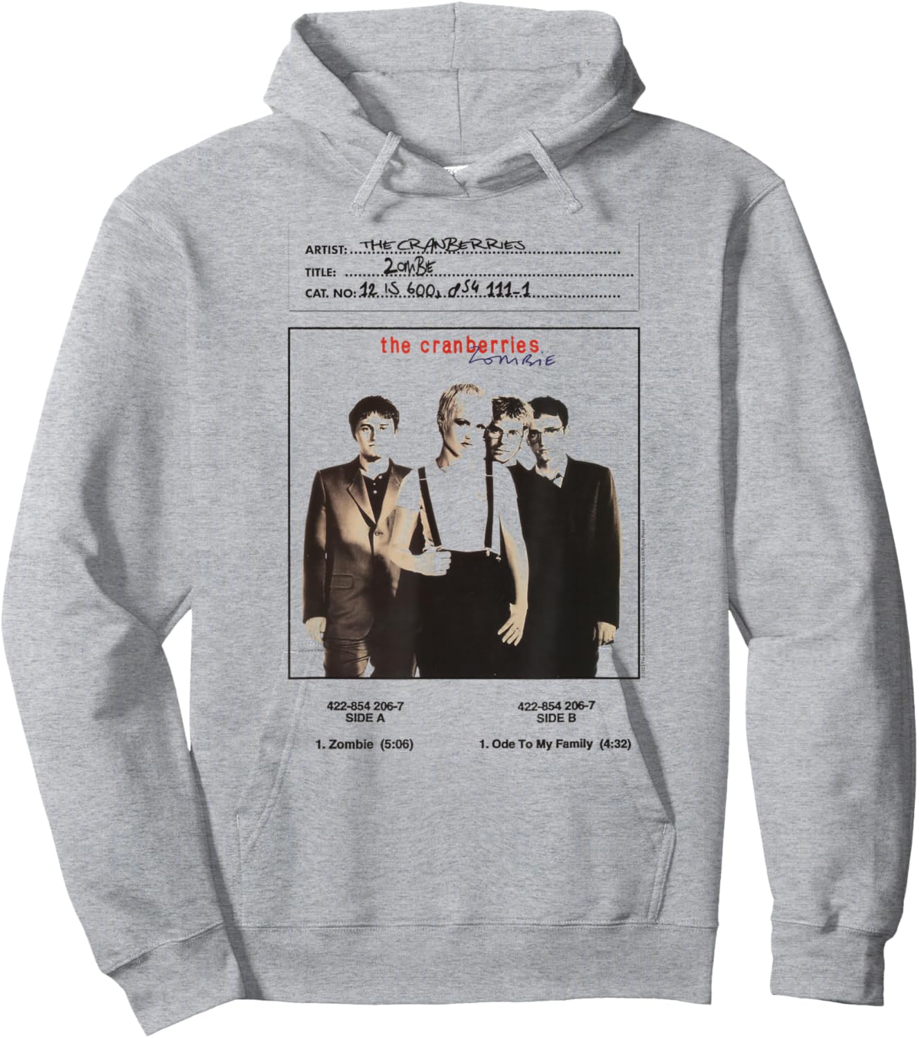 The Cranberries Zombie Vinyl Handwritten Vintage Band Hoodie - Hoodie | Ash